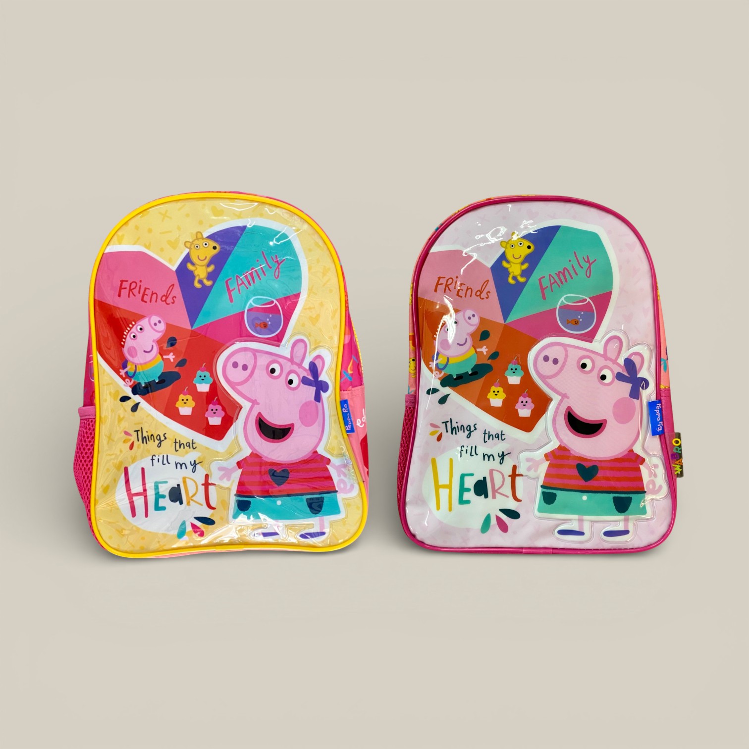 Mochila 12" espalda corazon peppa pig art.55400