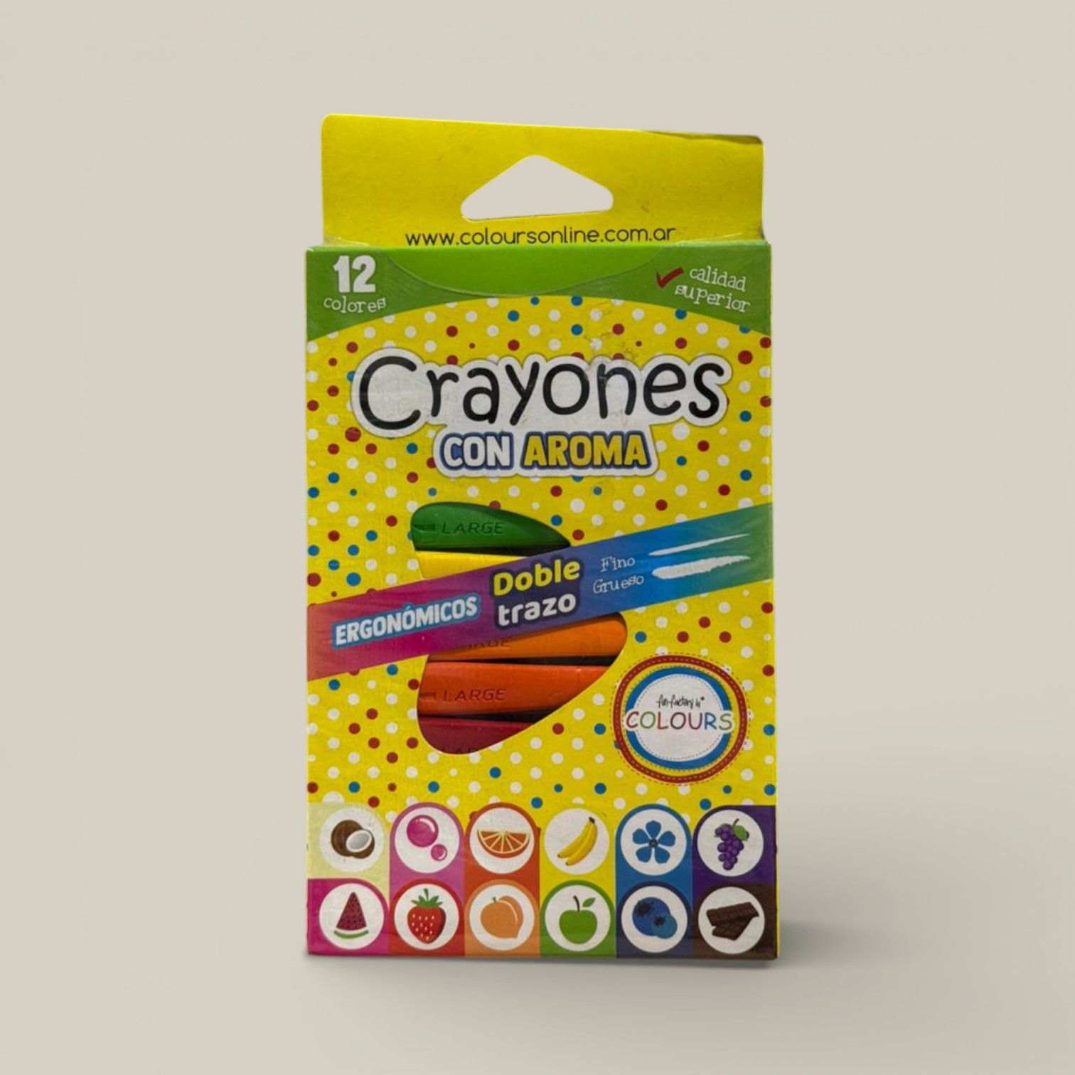 Crayon 2 trazos c/aroma x 12 art. 17733