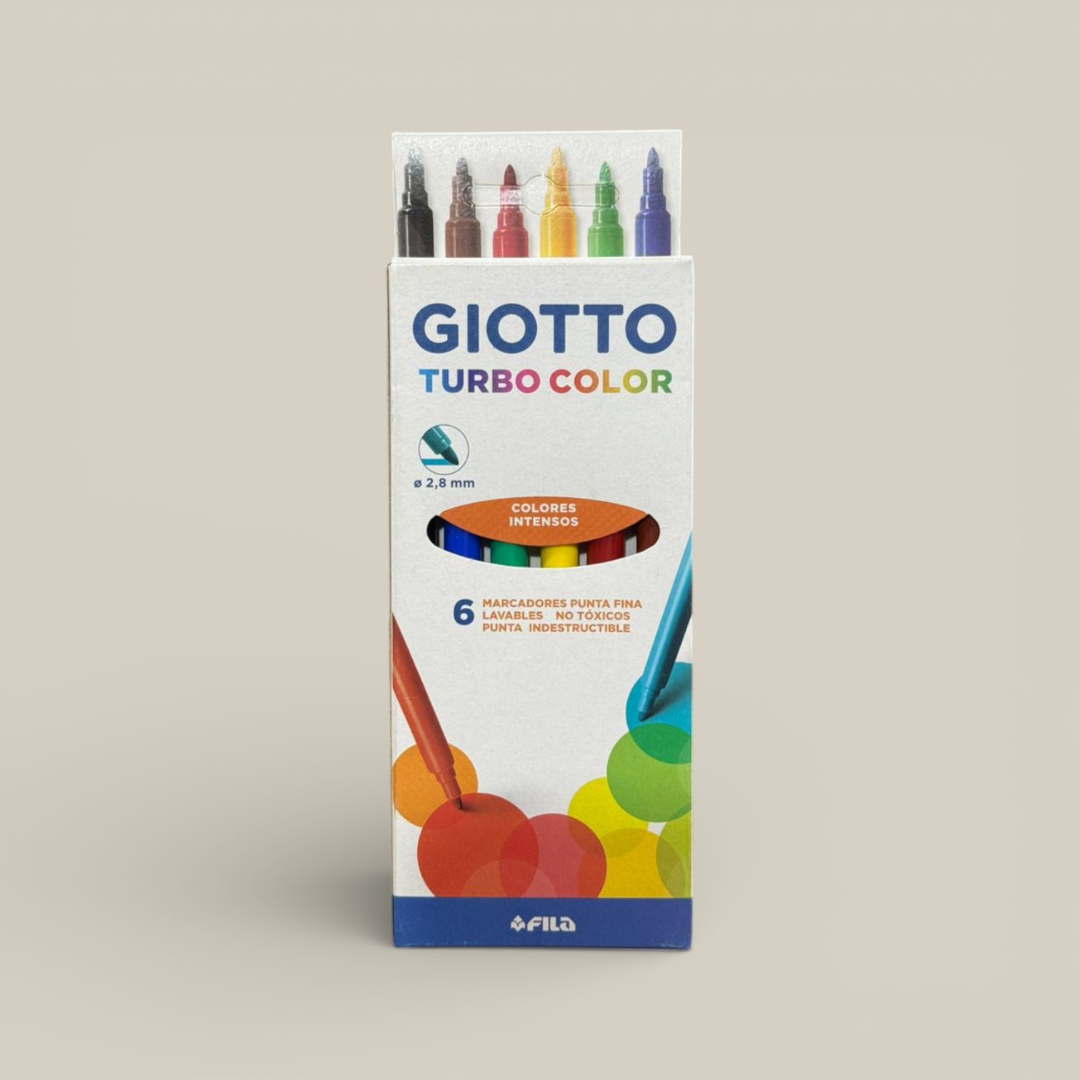 Marcadores punta fina giotto color x 6 u