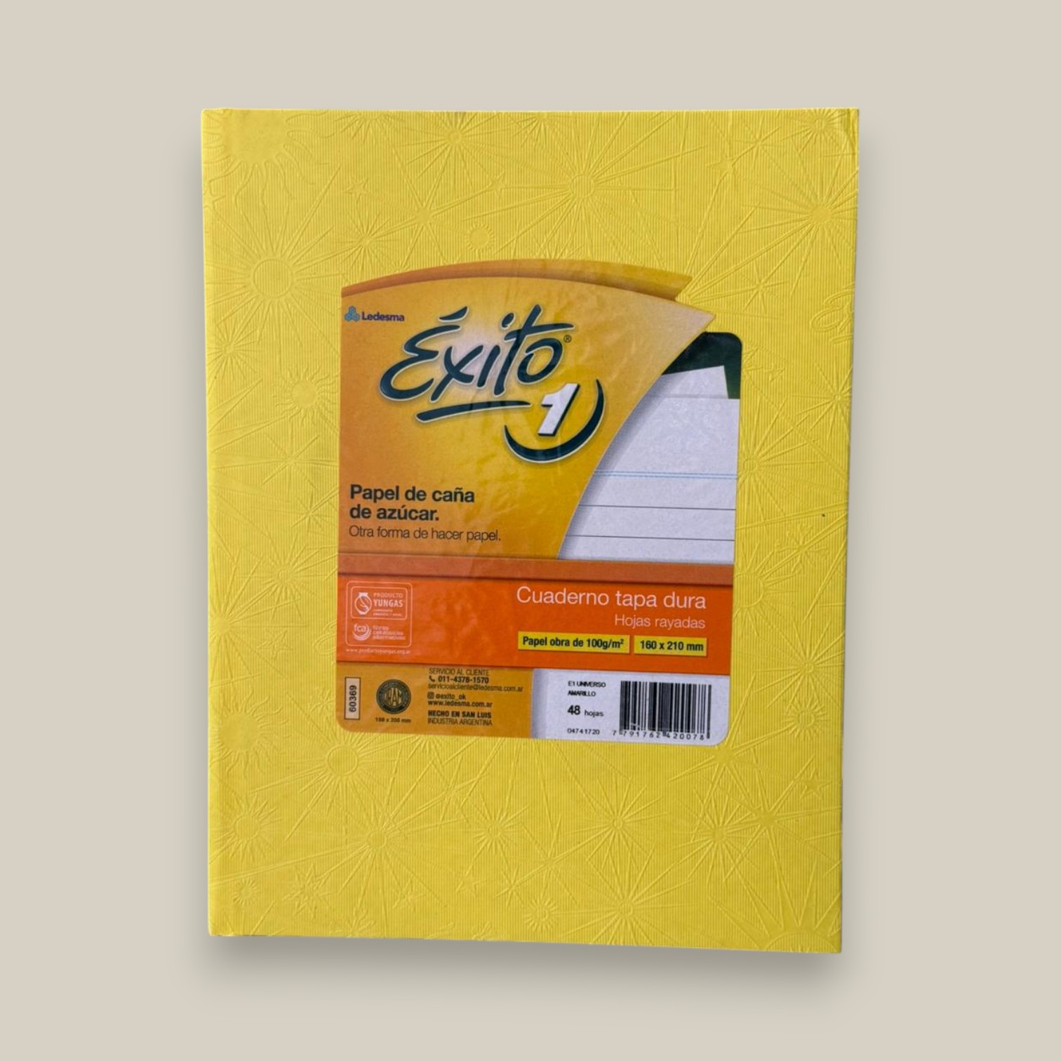 Cuaderno exito e1 forrado x 48 h amarillo