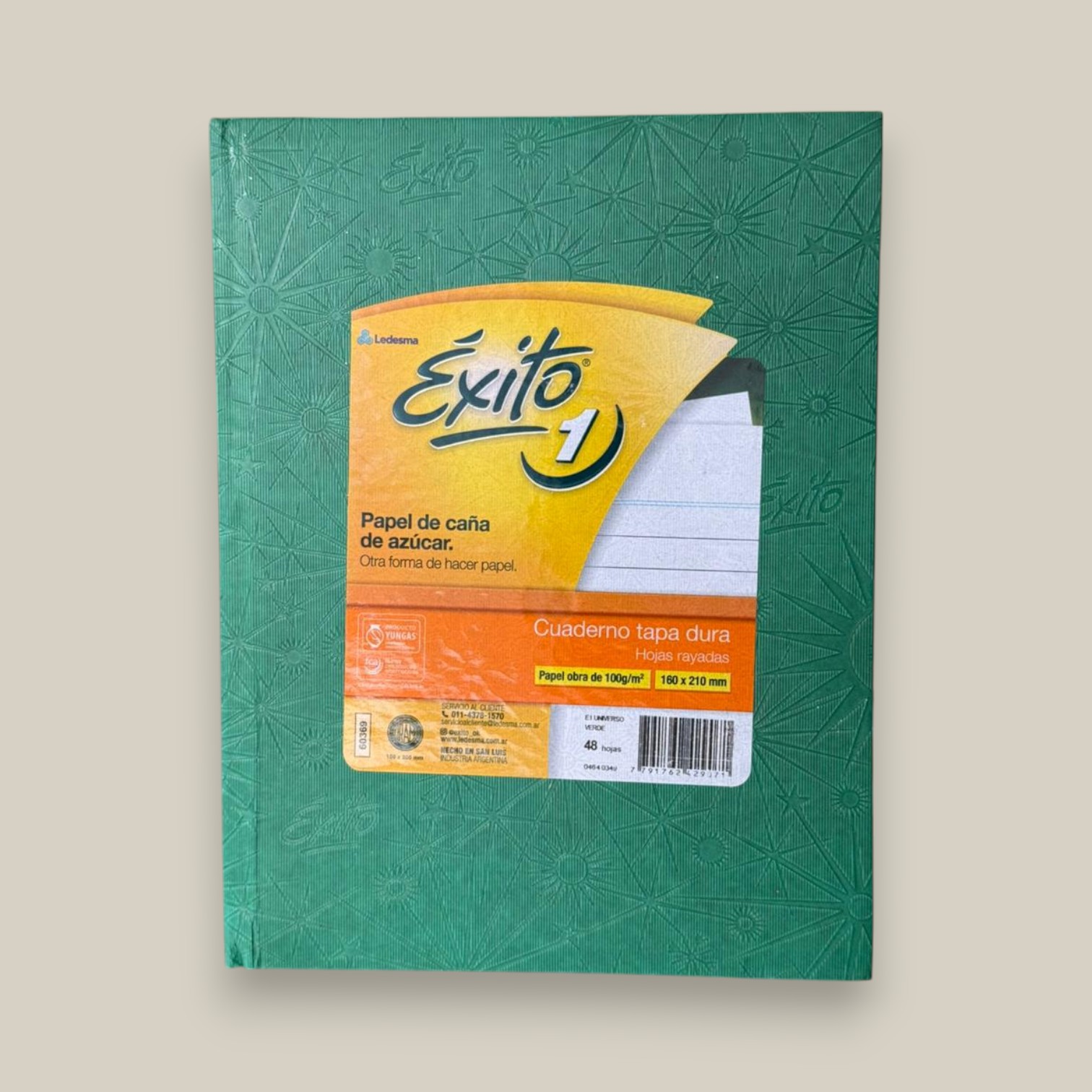 Cuaderno exito e1 forrado x 48 h verde