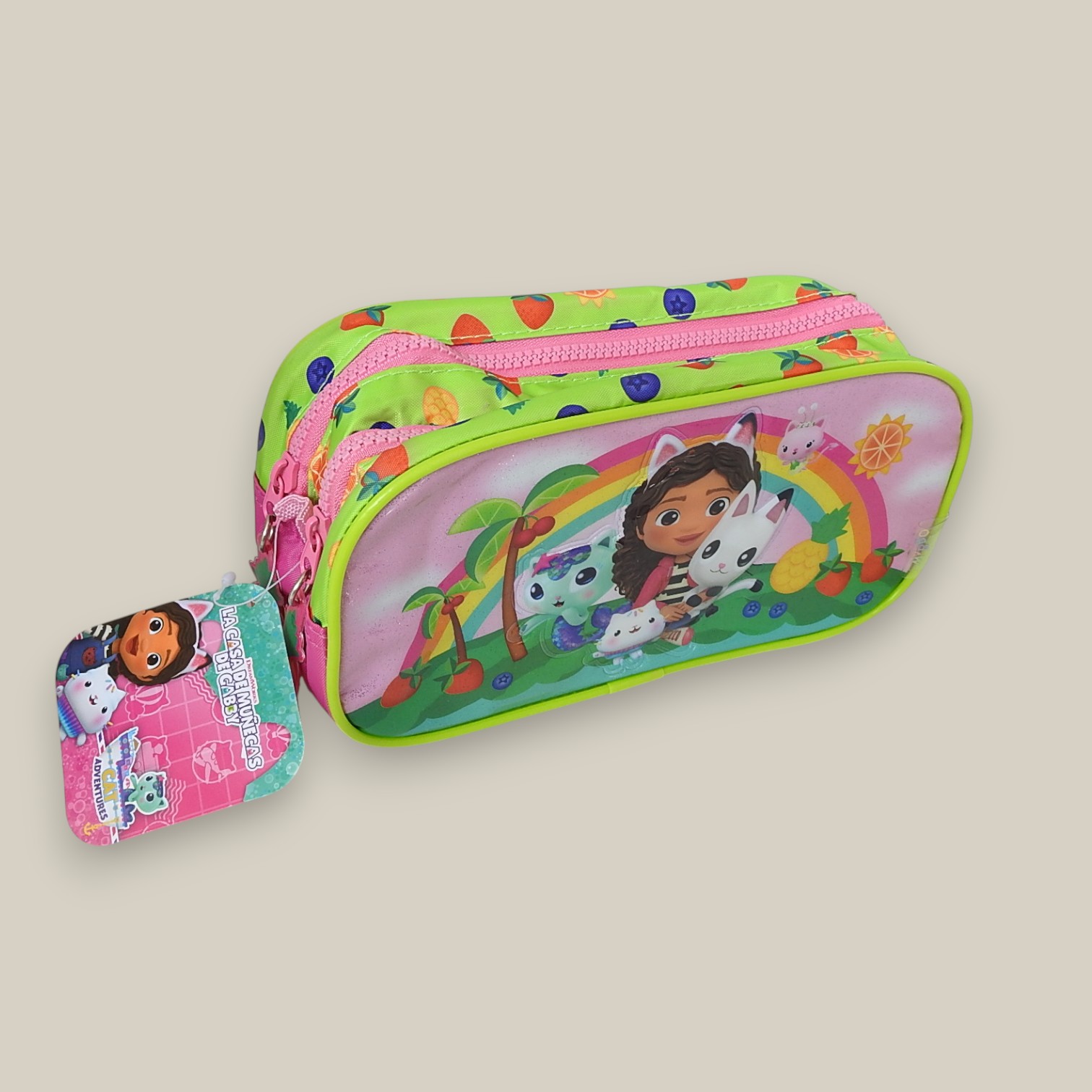 Portalapiz doble gabby dollhouse rainbow