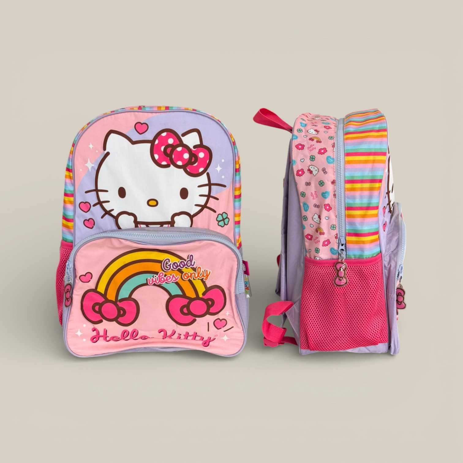 Mochila hello kitty 16" epalda arco iris