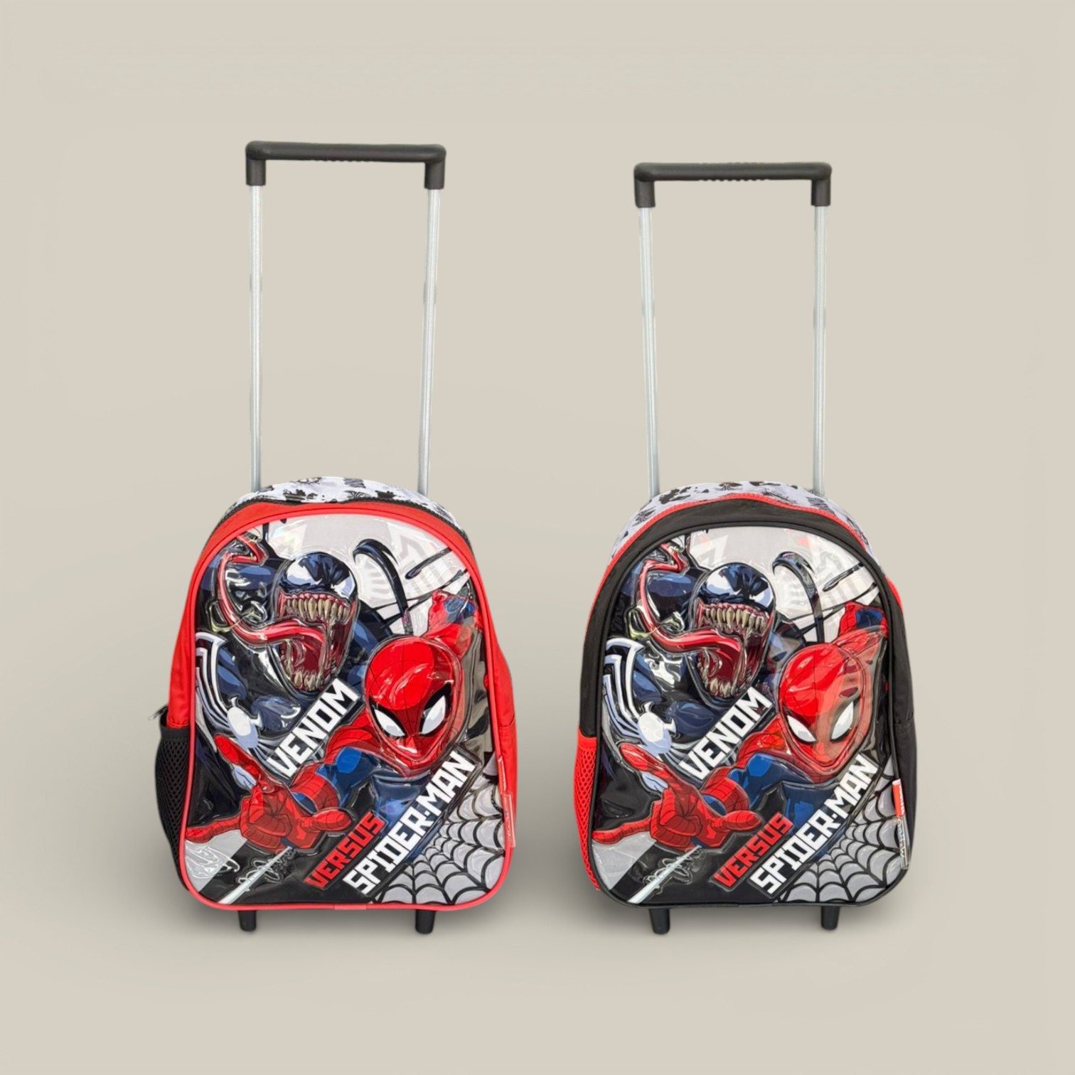 Mochila spiderman 12" carro venom