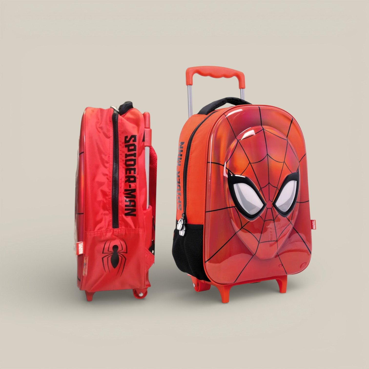 Mochila spiderman 16" carro mascara