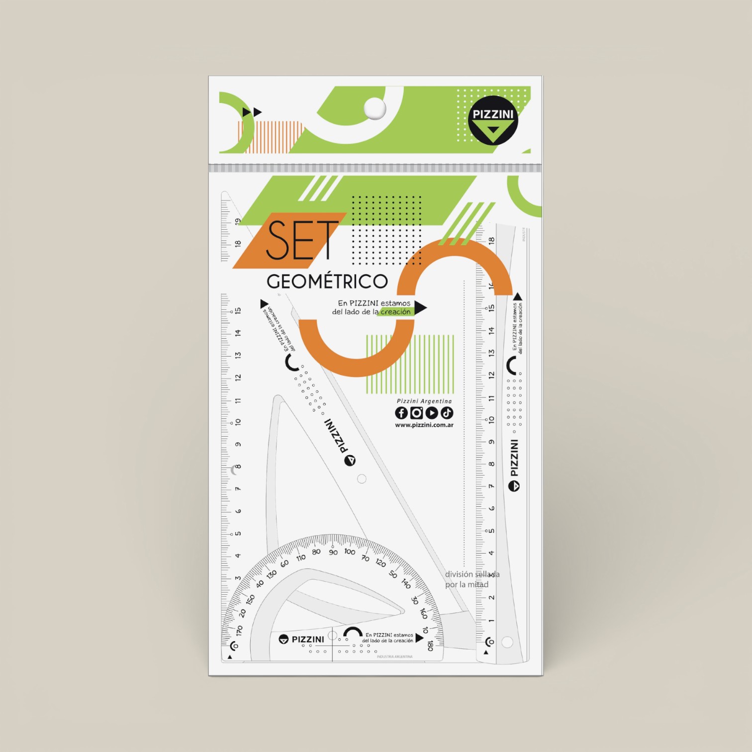 Set geometria escolar 3 piezas