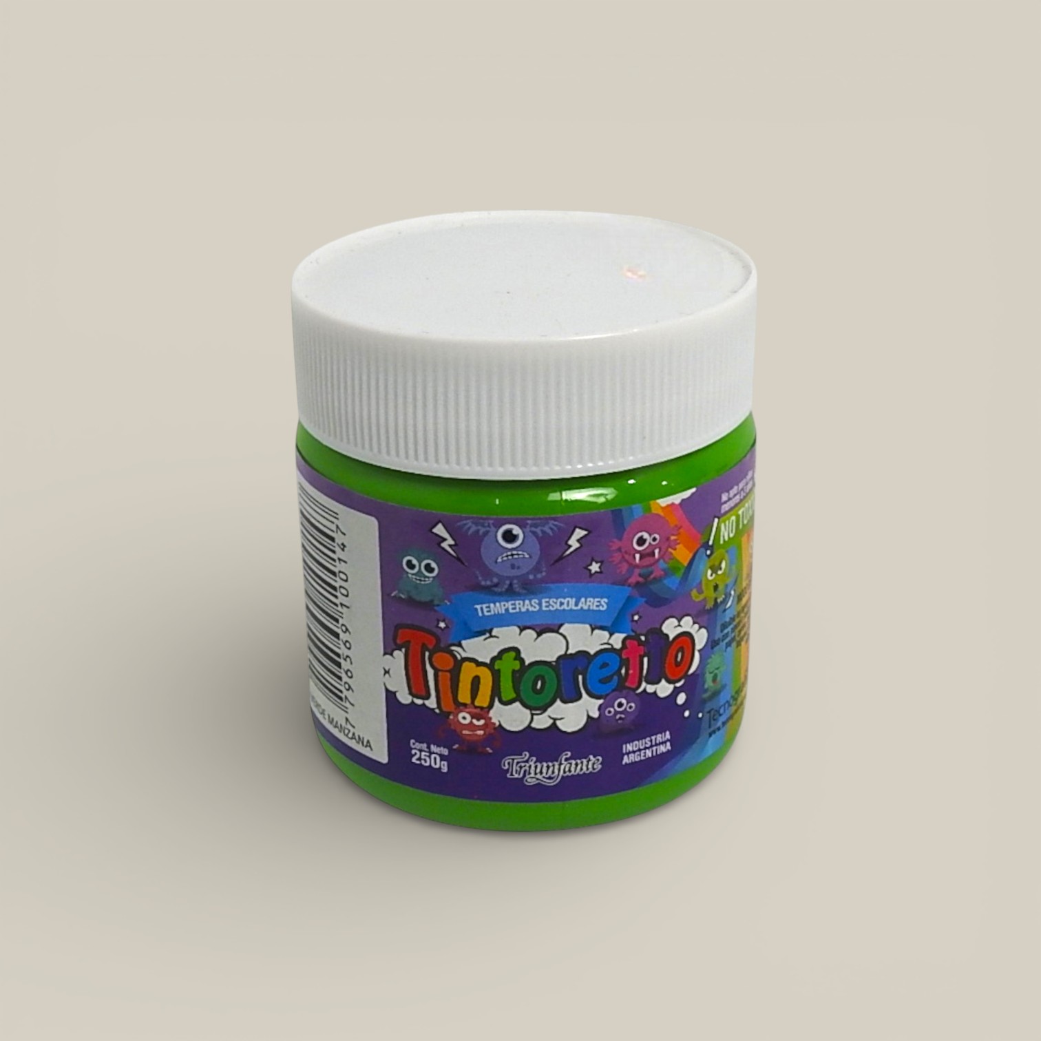 Tempera pote tinto verde manzana x 250g