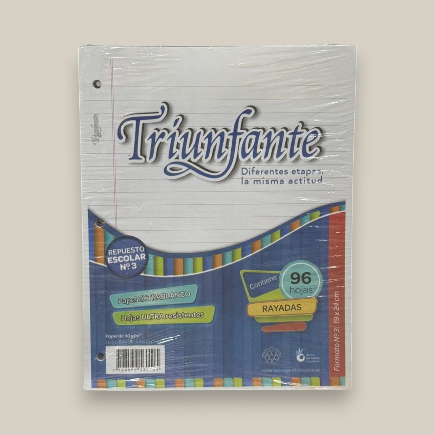 Repuesto triunfante rayado n.3 96 h