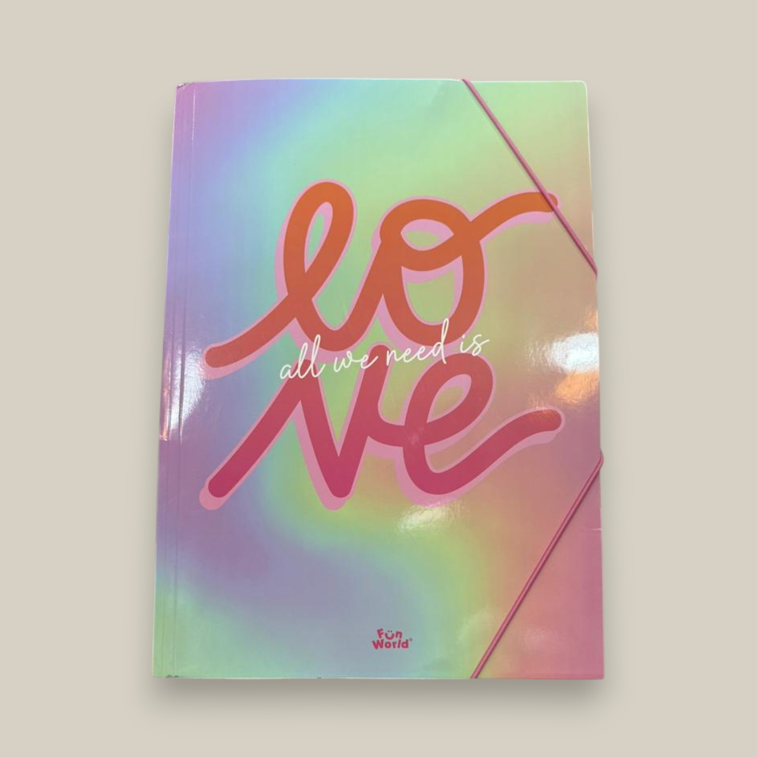 Carpeta 3 solapas fun world holographic c/elastico