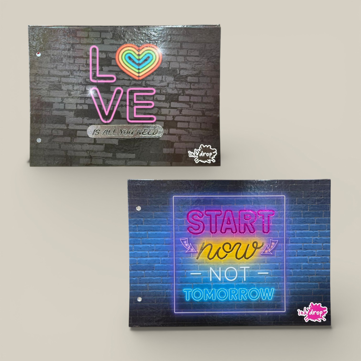 Carpeta nro.: 5 neon relieve y stamping