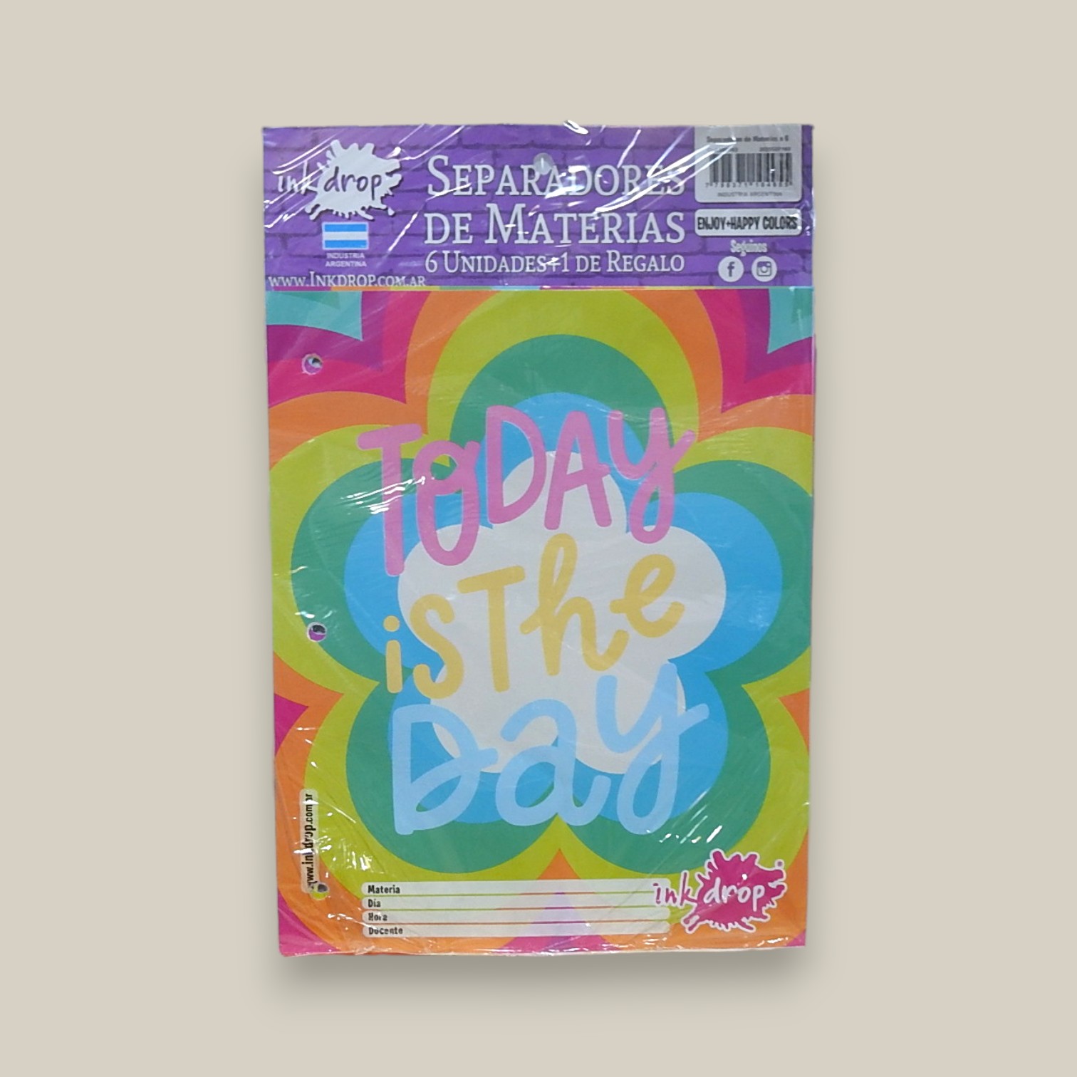 Separadores materia x 6 enjoy happy colors
