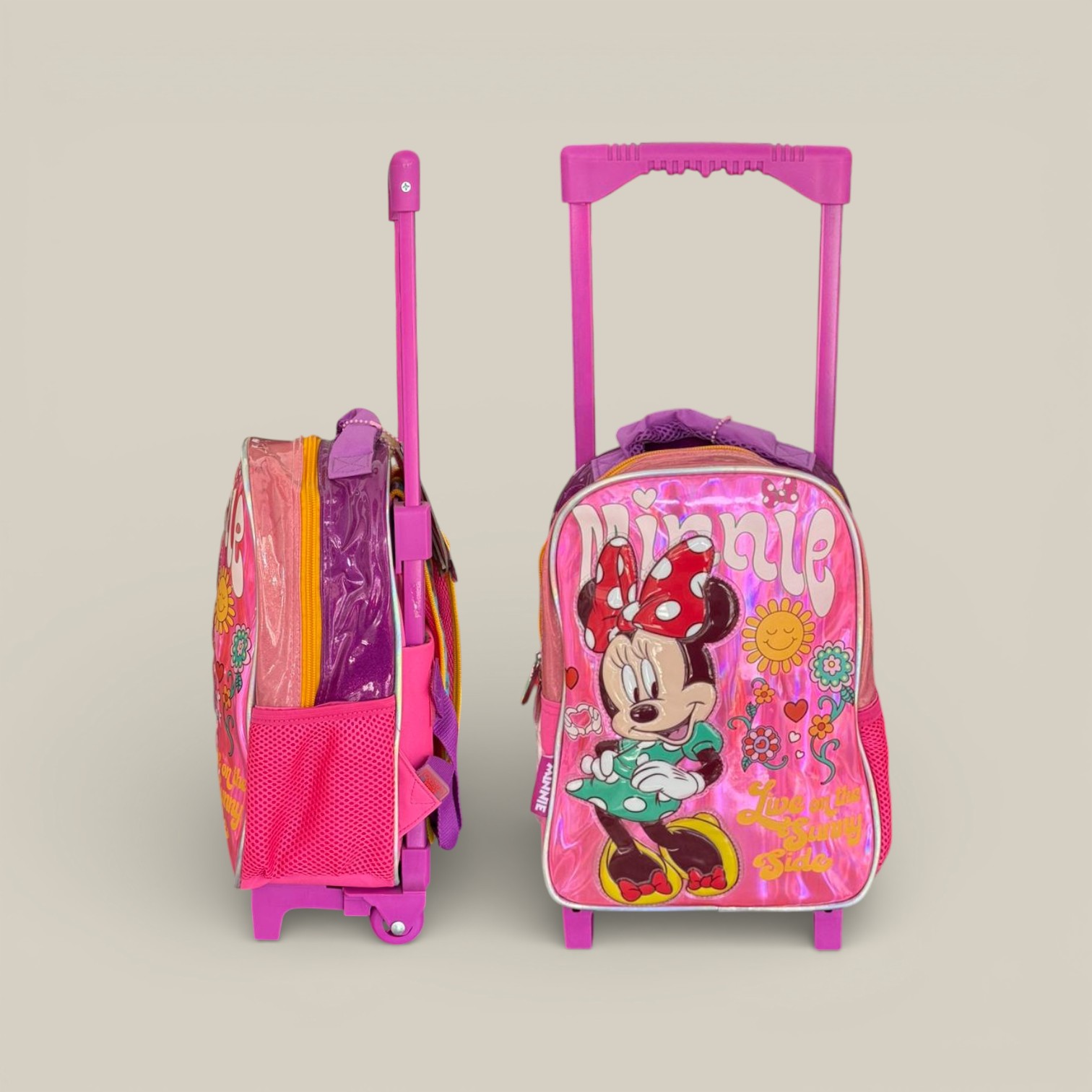 Mochila minnie 12" c/carro