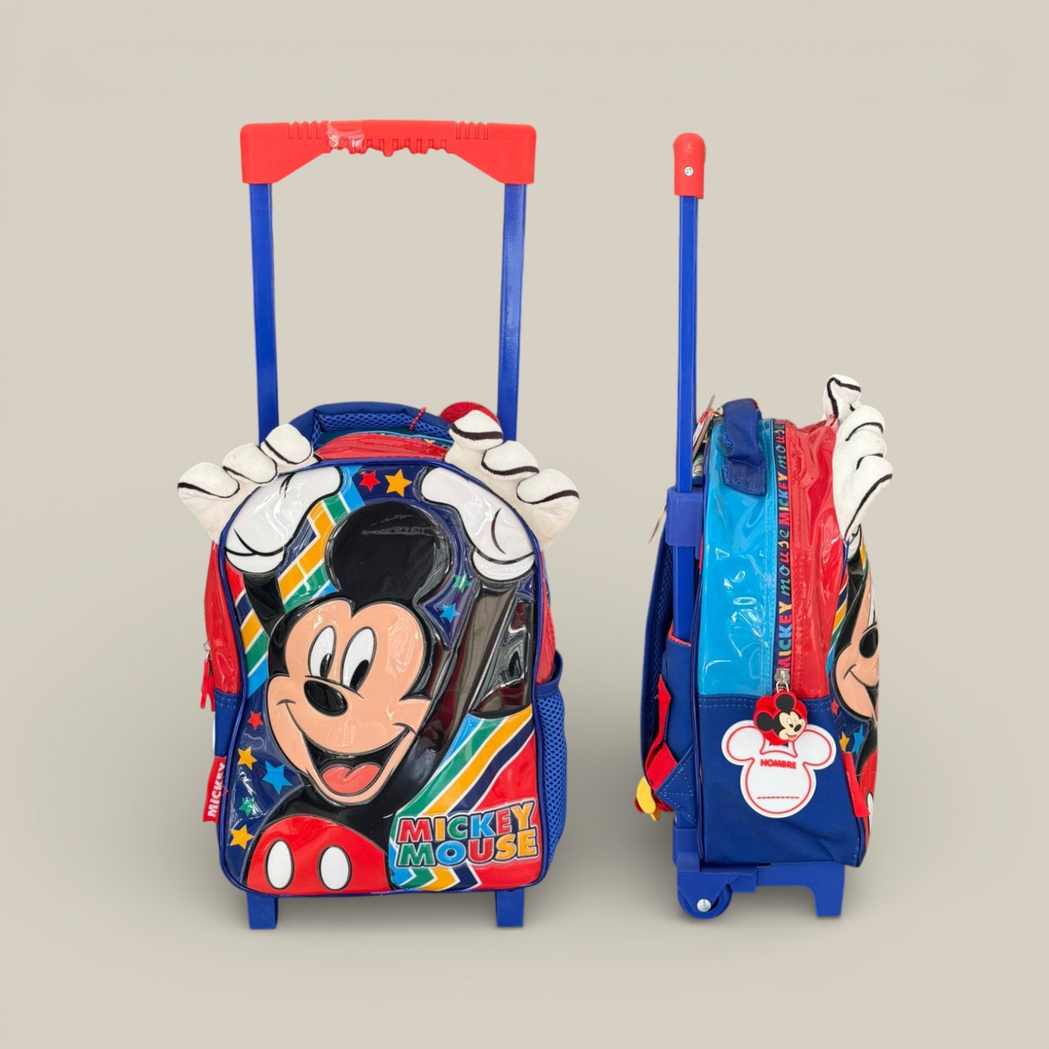 Mochila mickey 12" c/carro