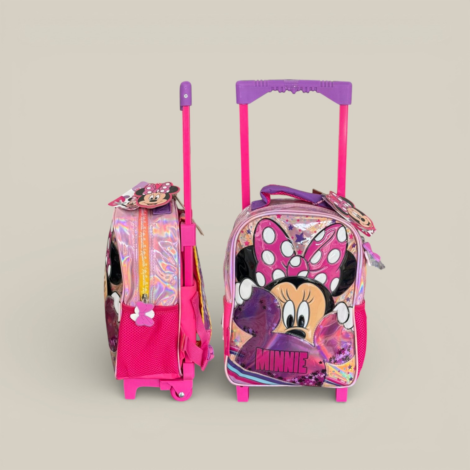 Mochila minnie 12" c/carro