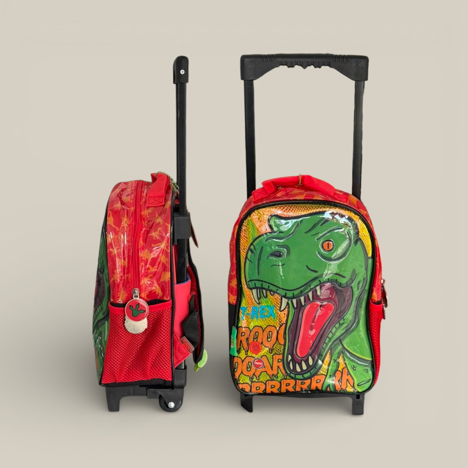 Mochila mundo dinos 12" c/carro c/sonido