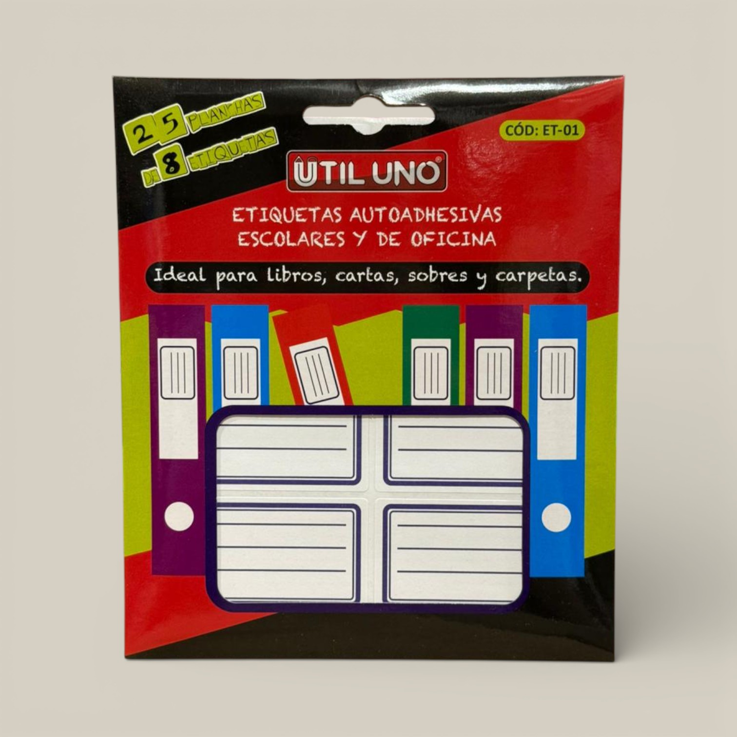 Etiquetas autoadhesivas azules plancha x 8