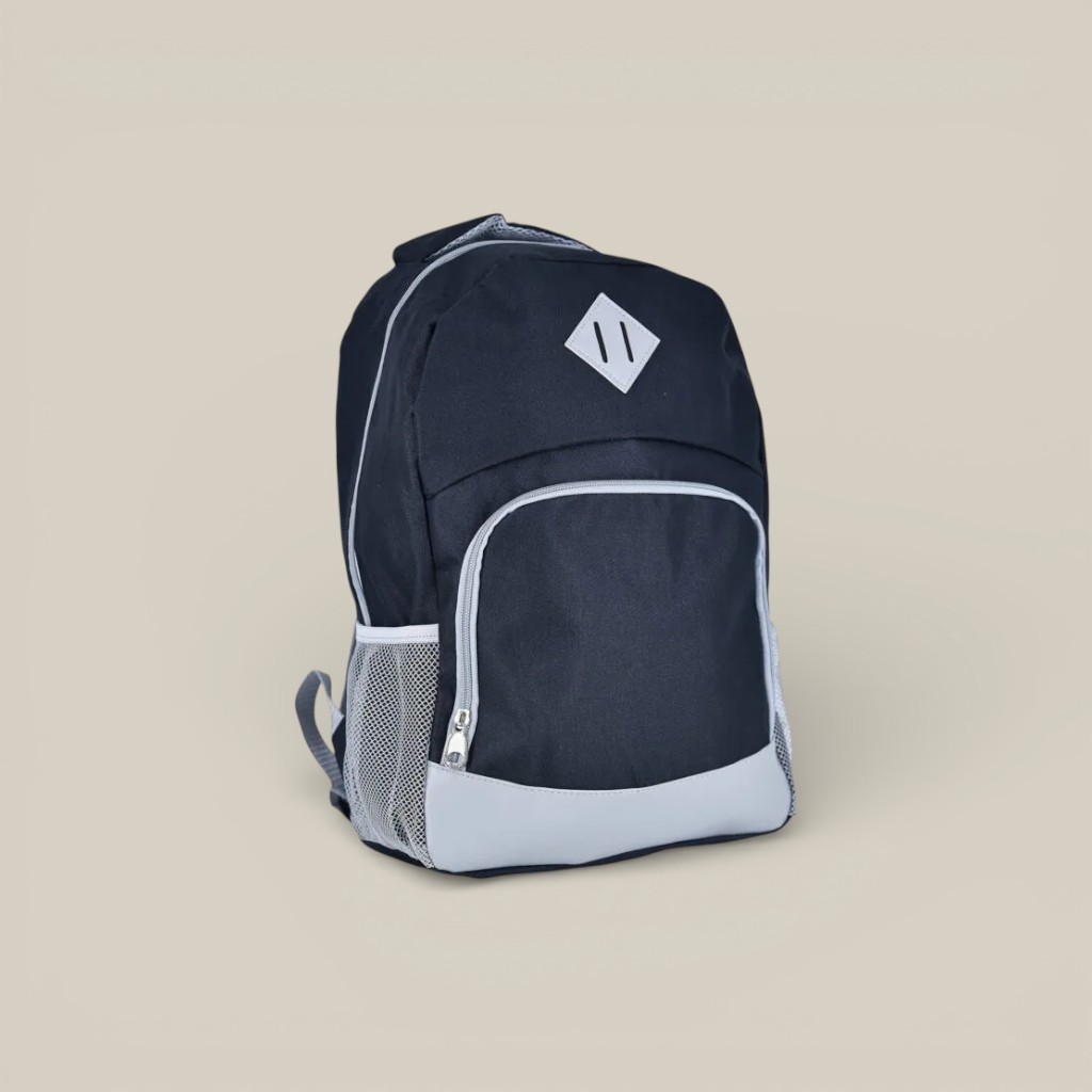 Mochila cordura c/recorte simil cuerina negro