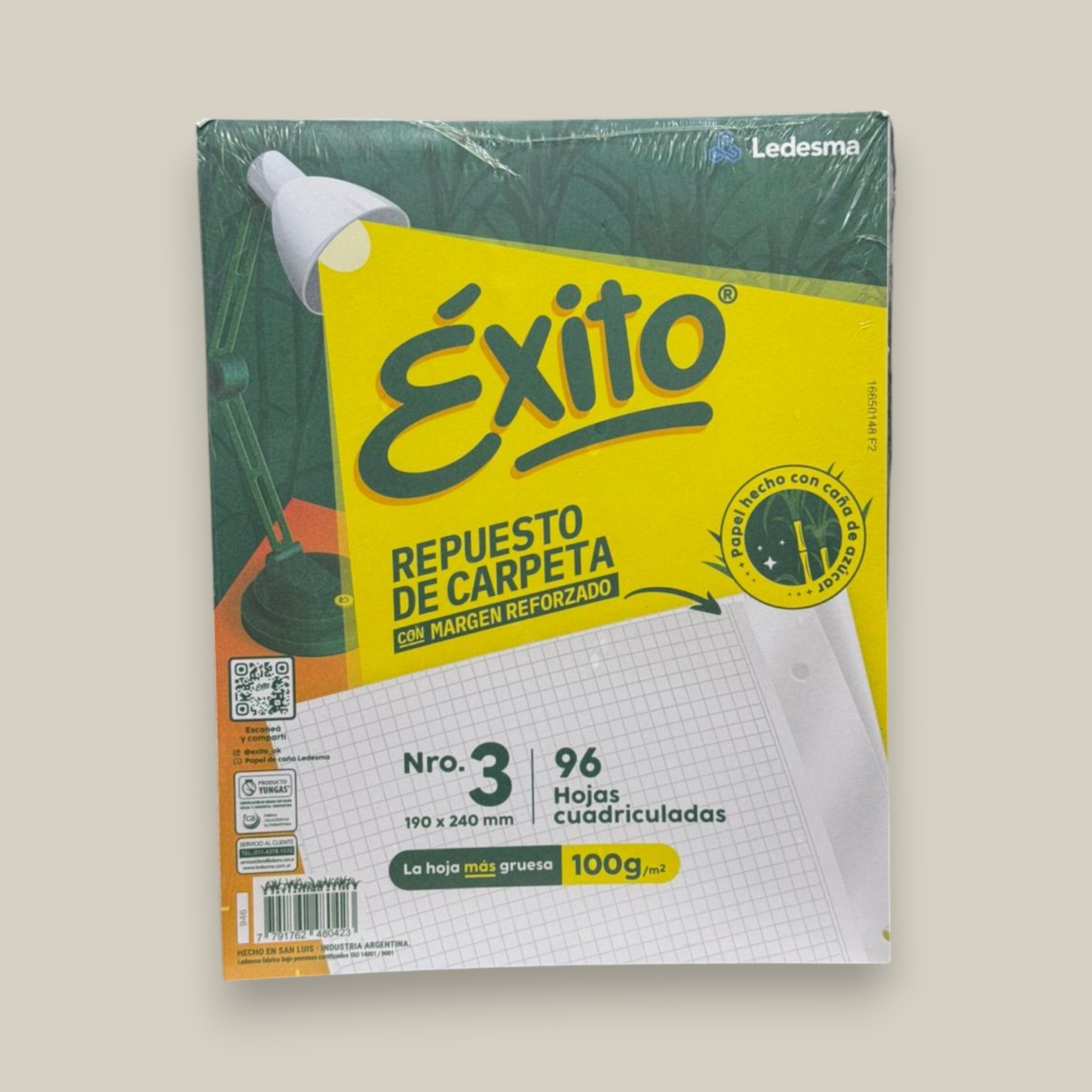 Repuesto exito c/margen x 96 cuad