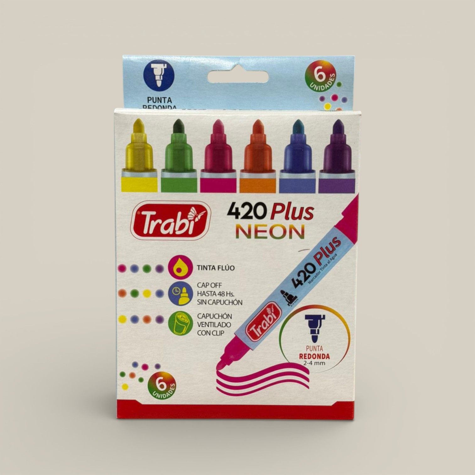 Marcador fluo 420 x 6 trabi