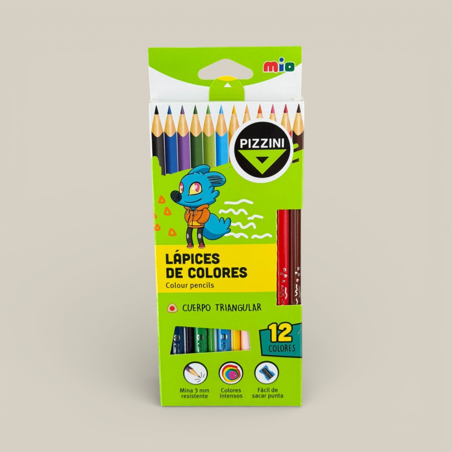 Lapices de colores triangular x 12