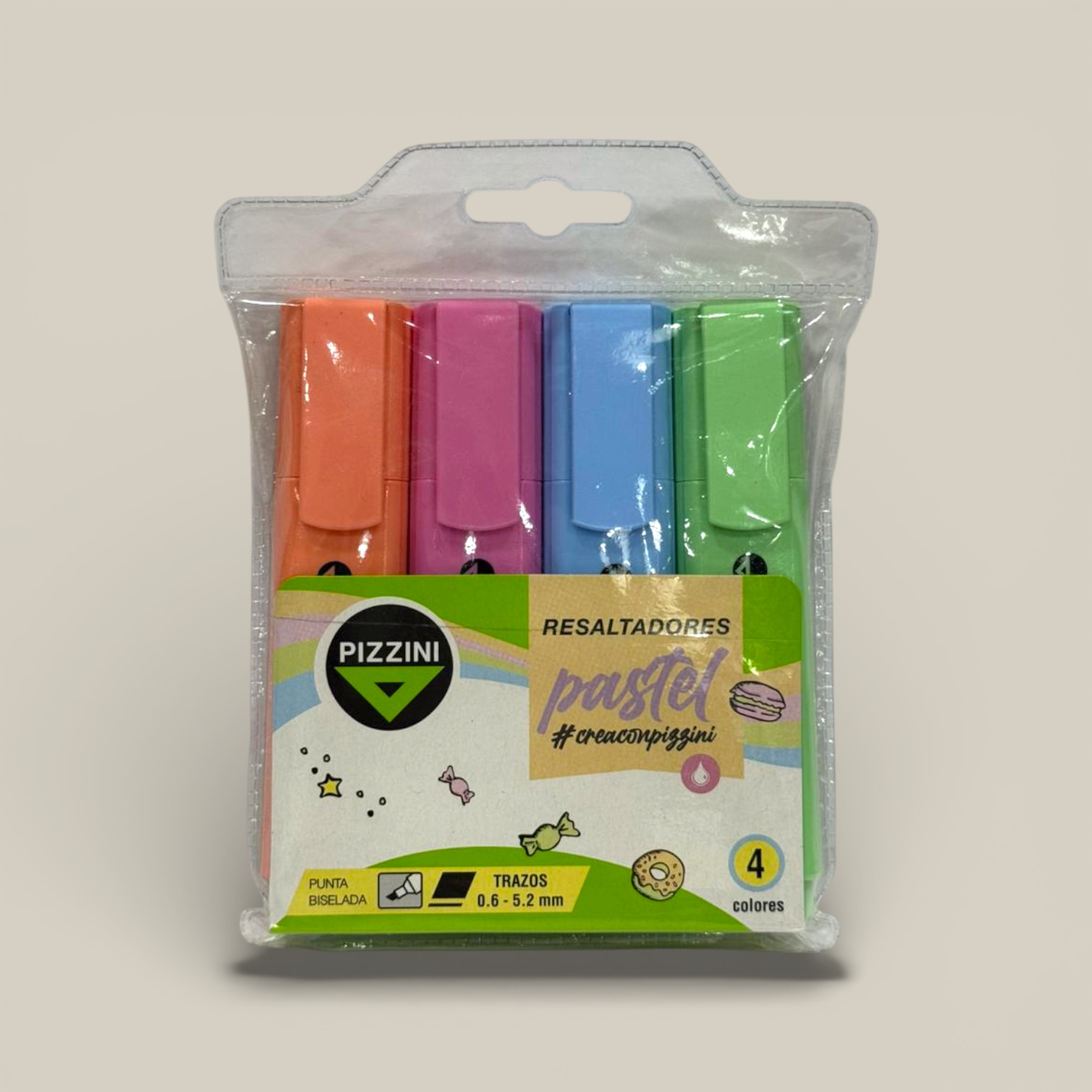Resaltadores pastel x 4