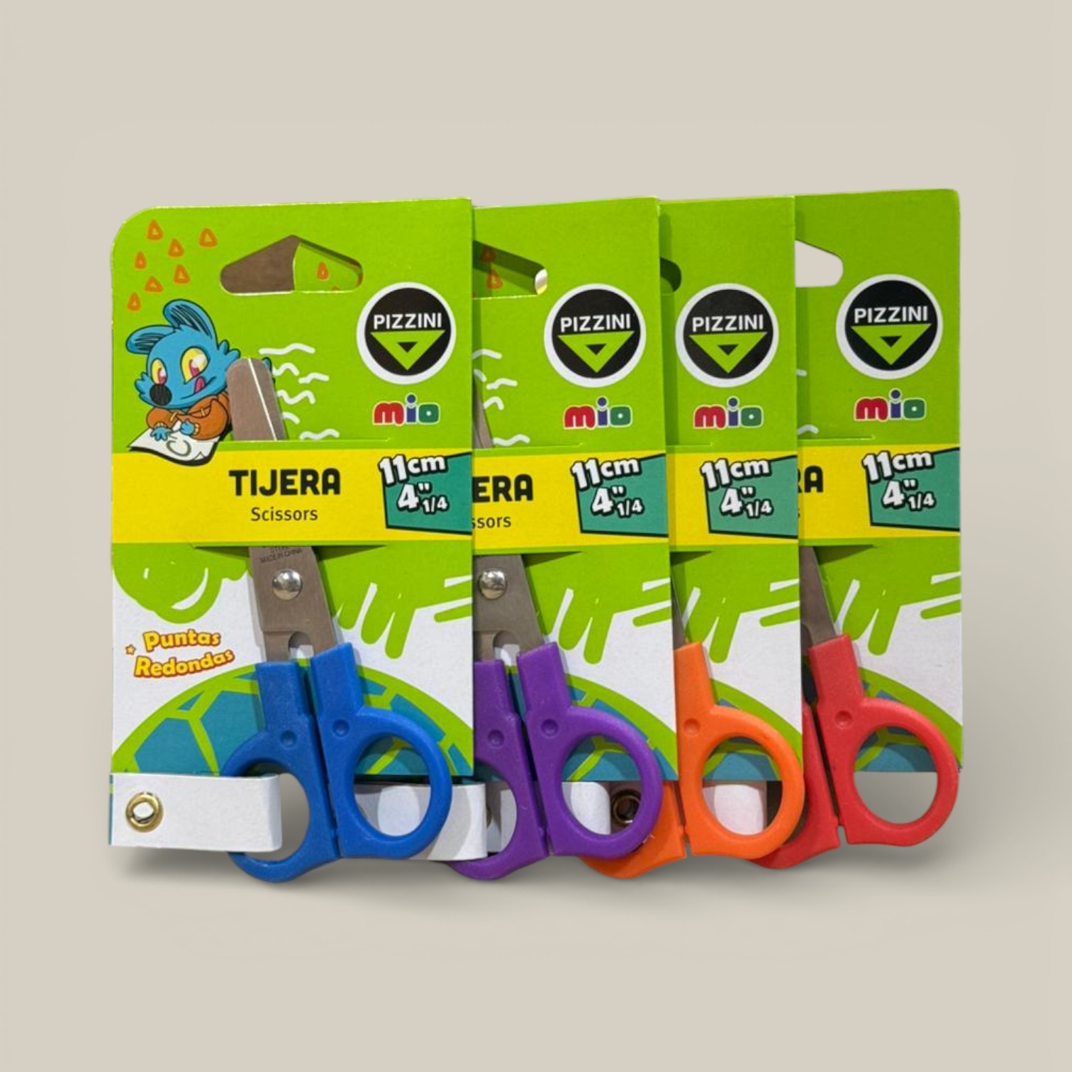 Tijera escolar 11cm puntas redonda