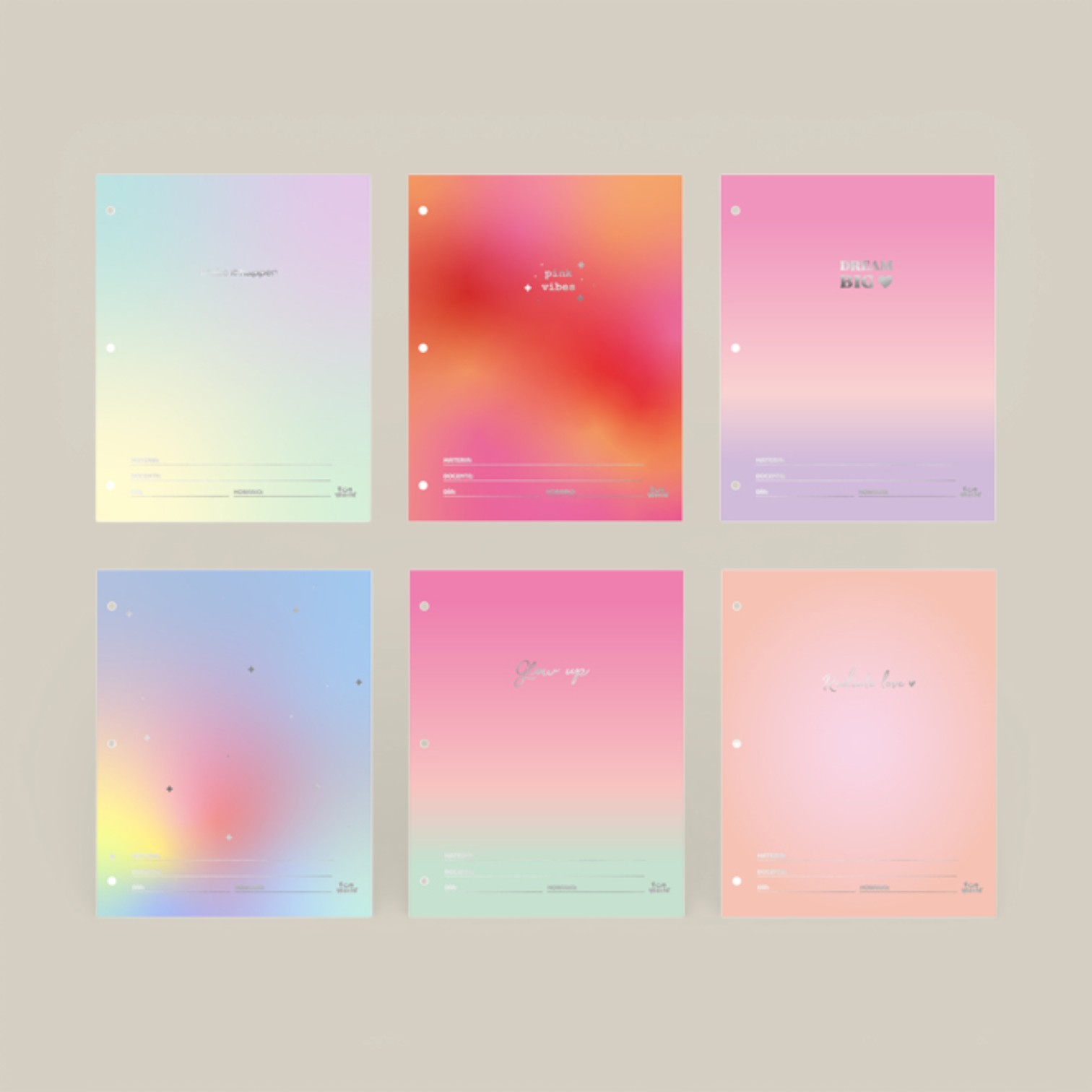 Separadores fun world escolar s/lengueta pastel fun