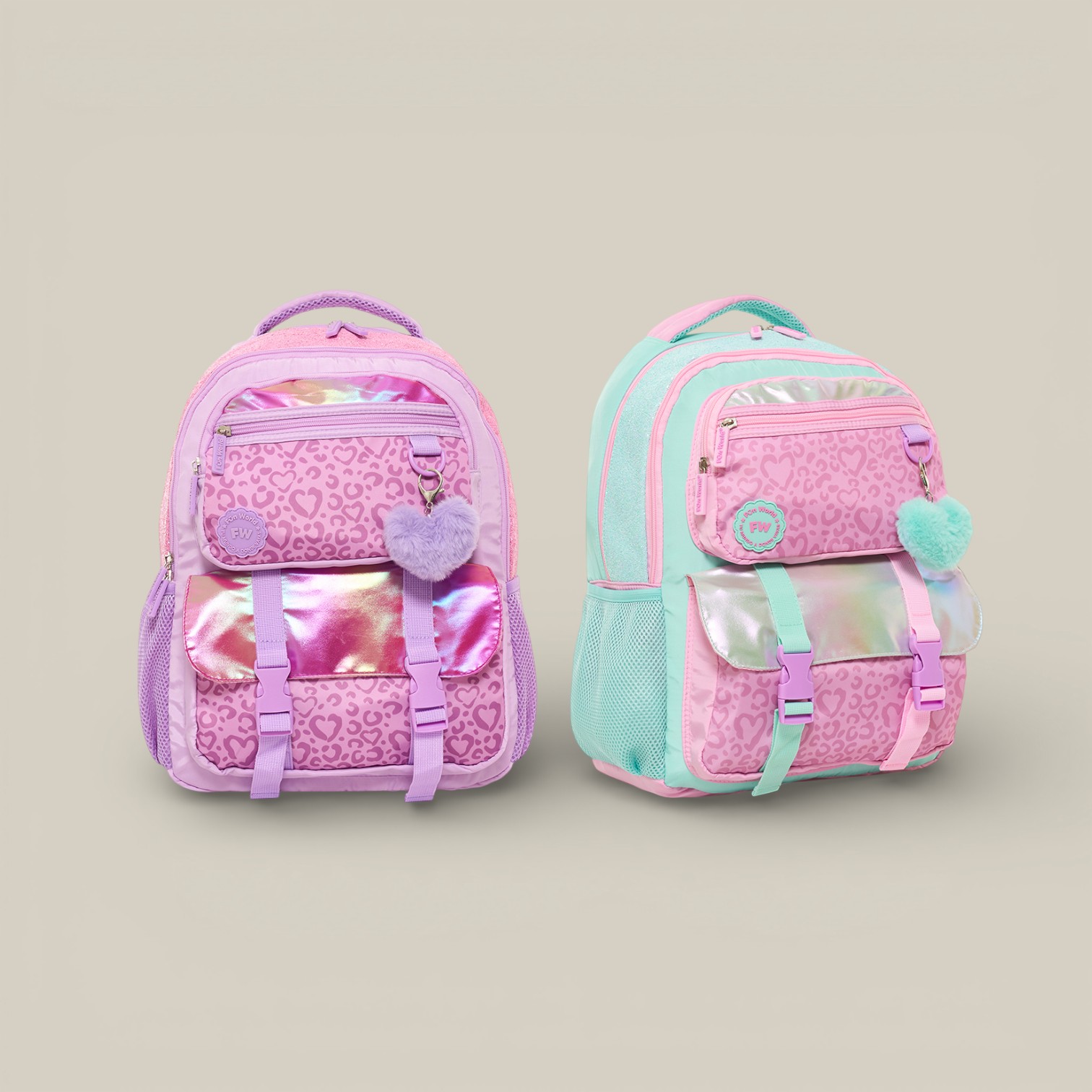 Mochila fun world espalda 17" chic