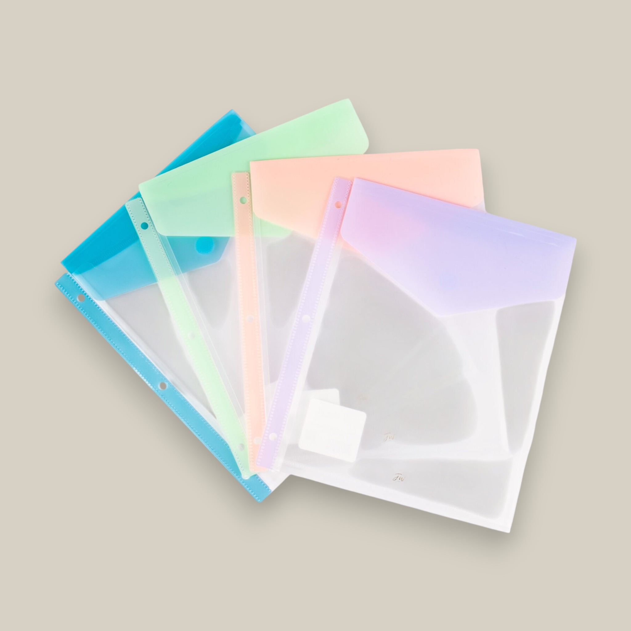 Sobre fw c/abrojo p/carp.escolar pastel traslucido