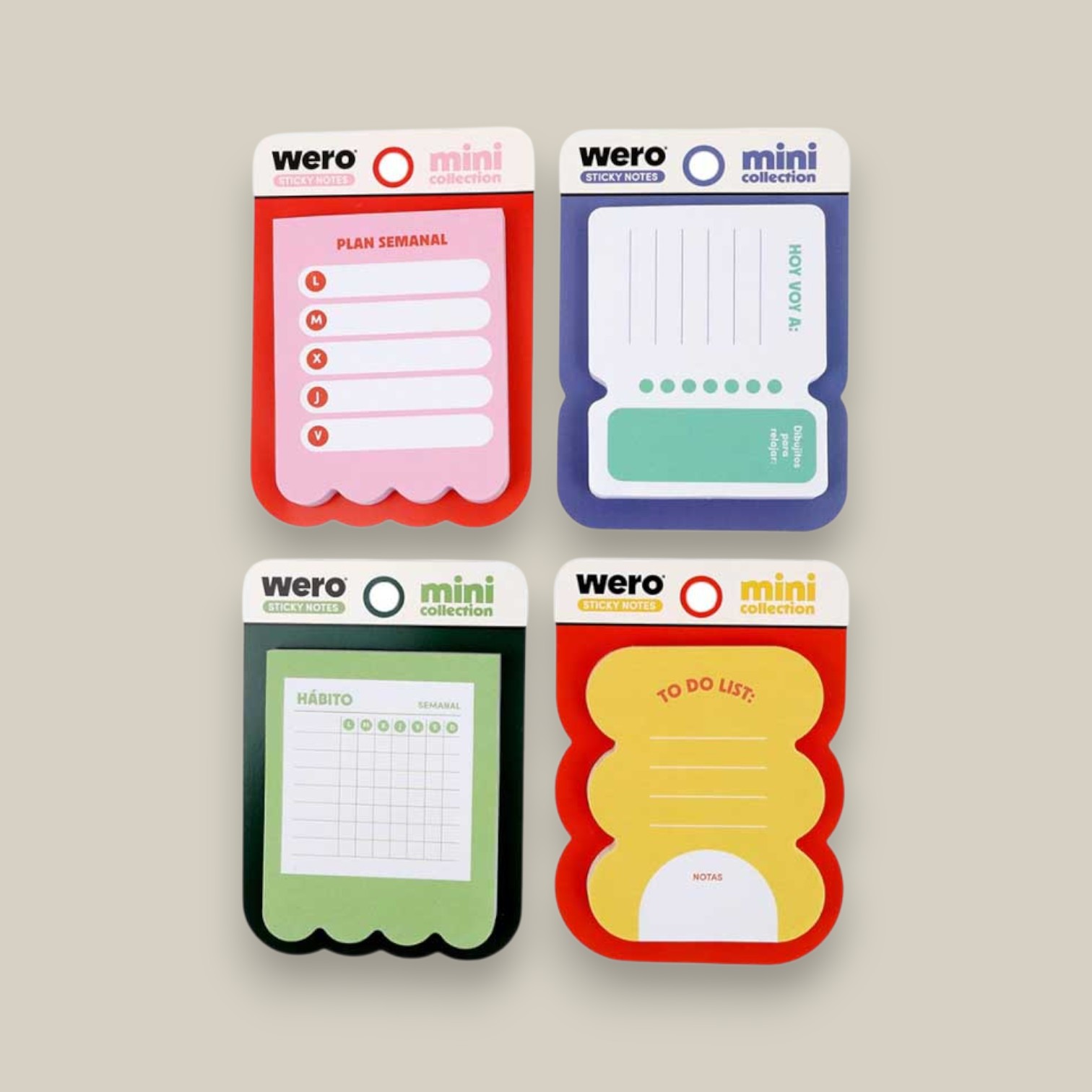 Mini notas adhesivas para tacos