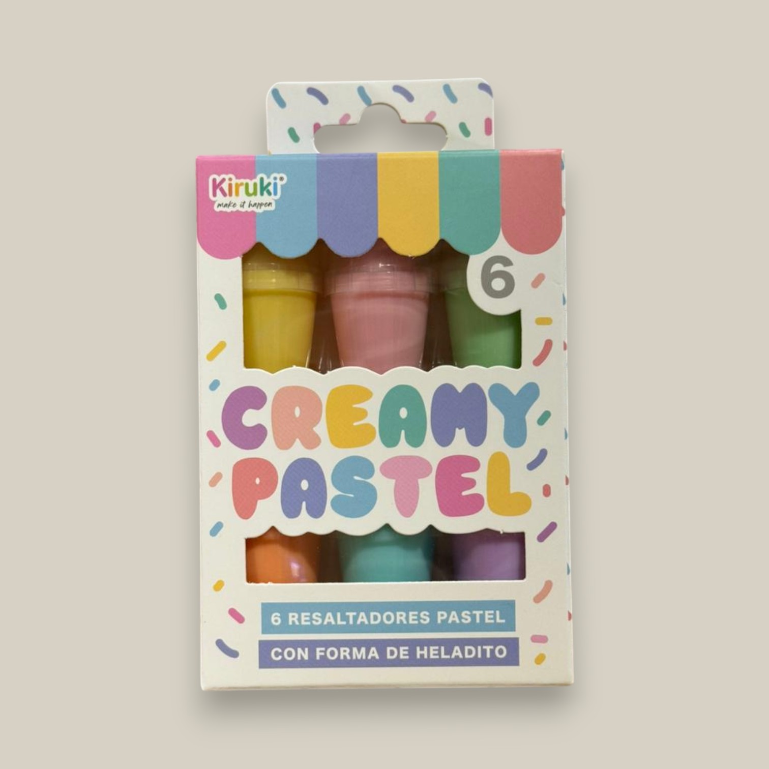 Mini resaltadores heladito x 6