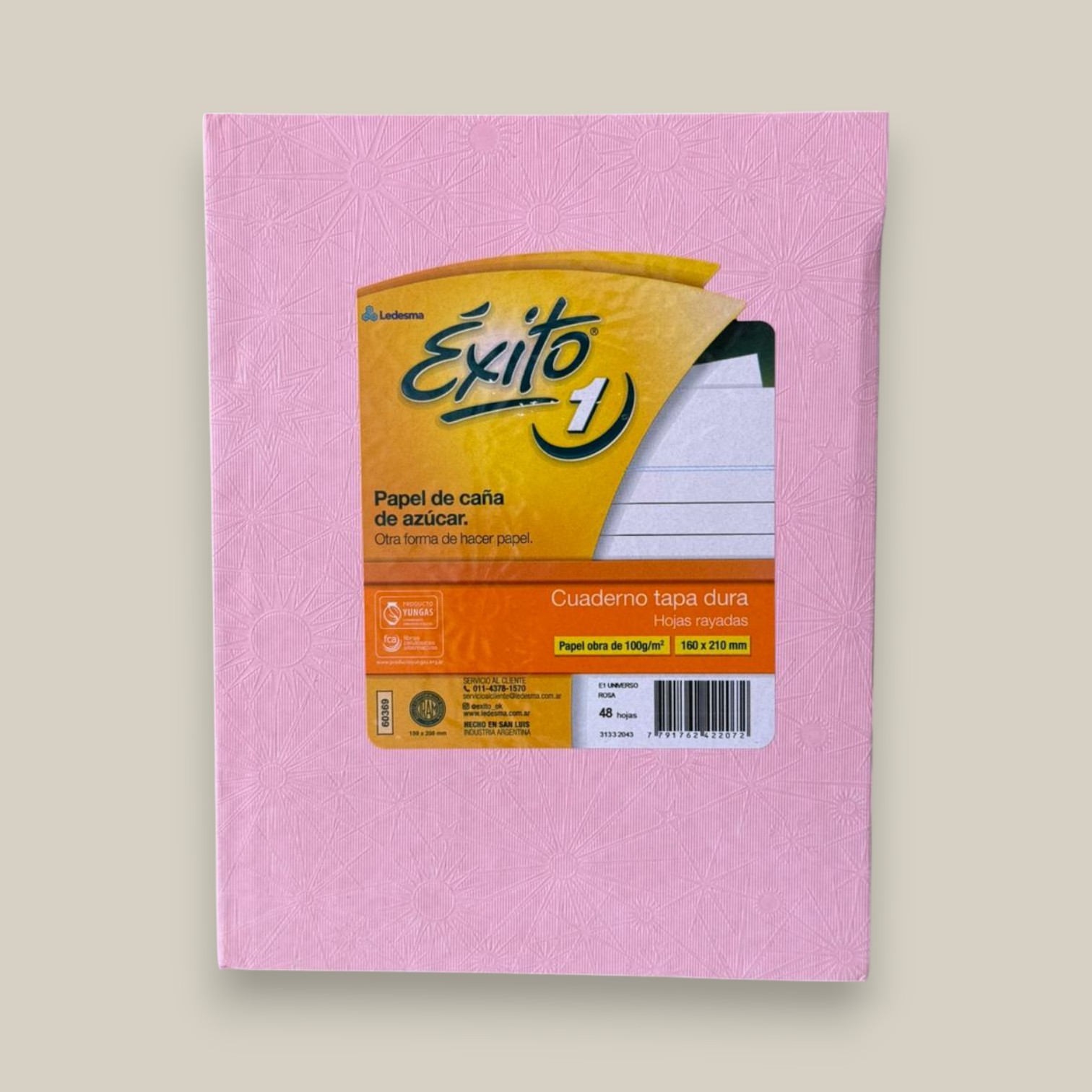 Cuaderno tapa dura exito rosa 48 h