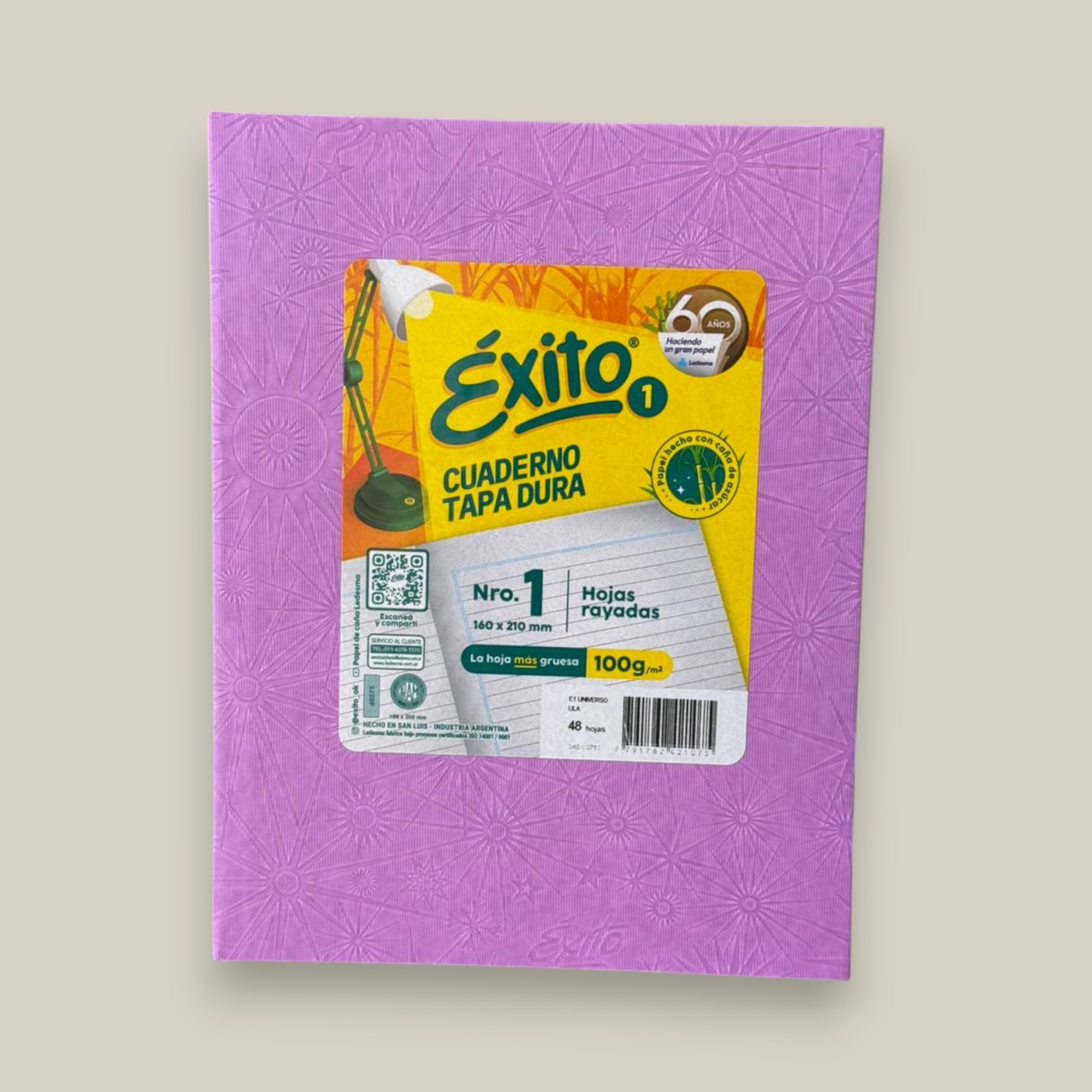 Cuaderno tapa dura exito lila 48 h