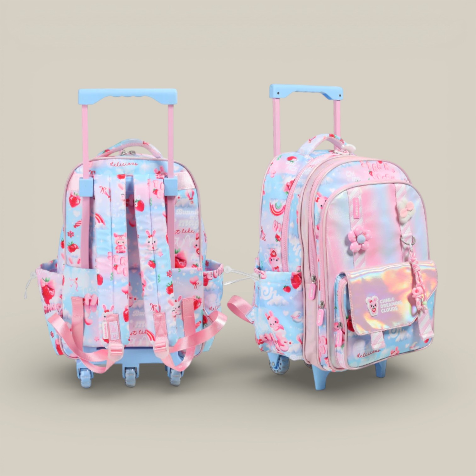 Mochila my friends carro 18" strawberry sky