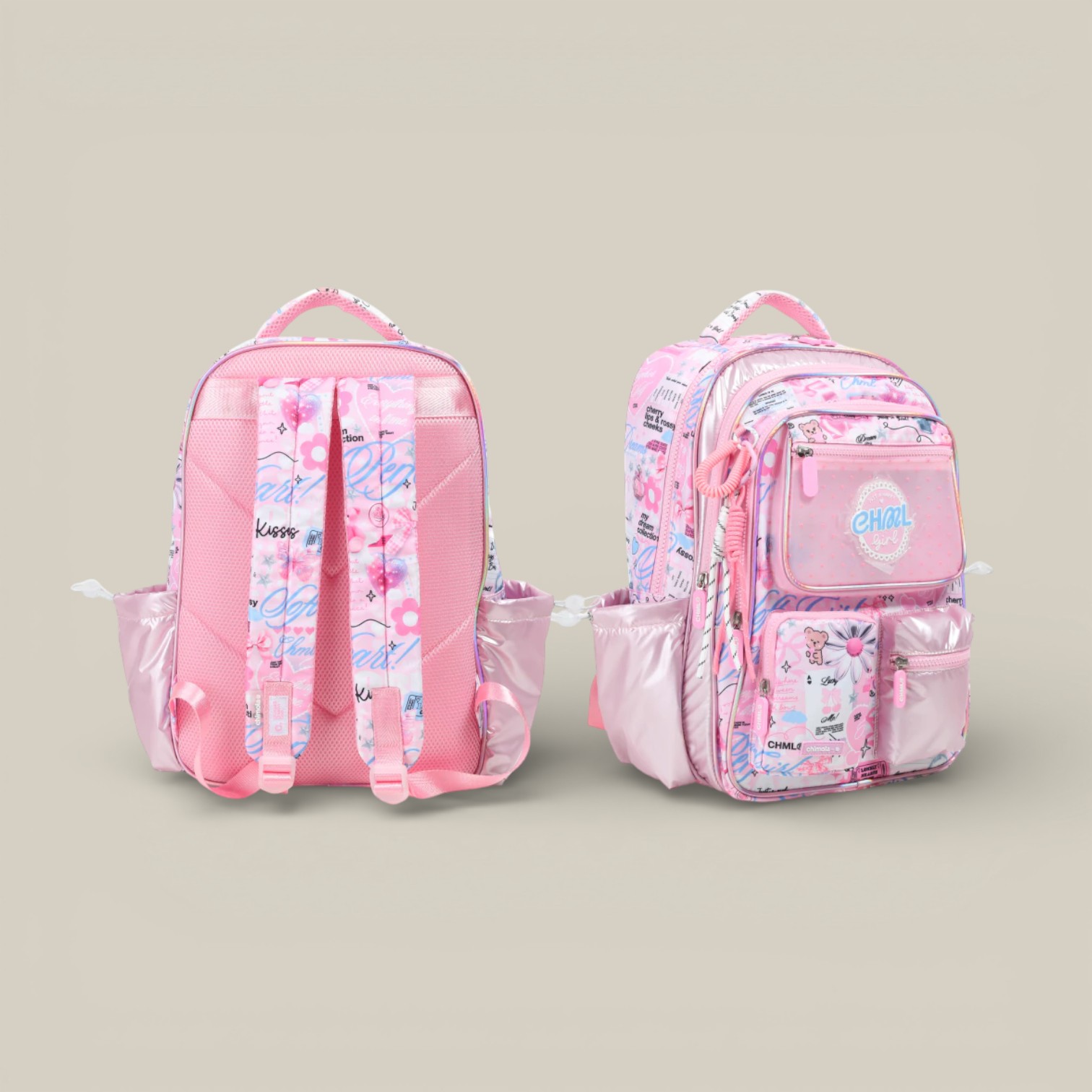Mochila coquette espalda 17" my collection pink