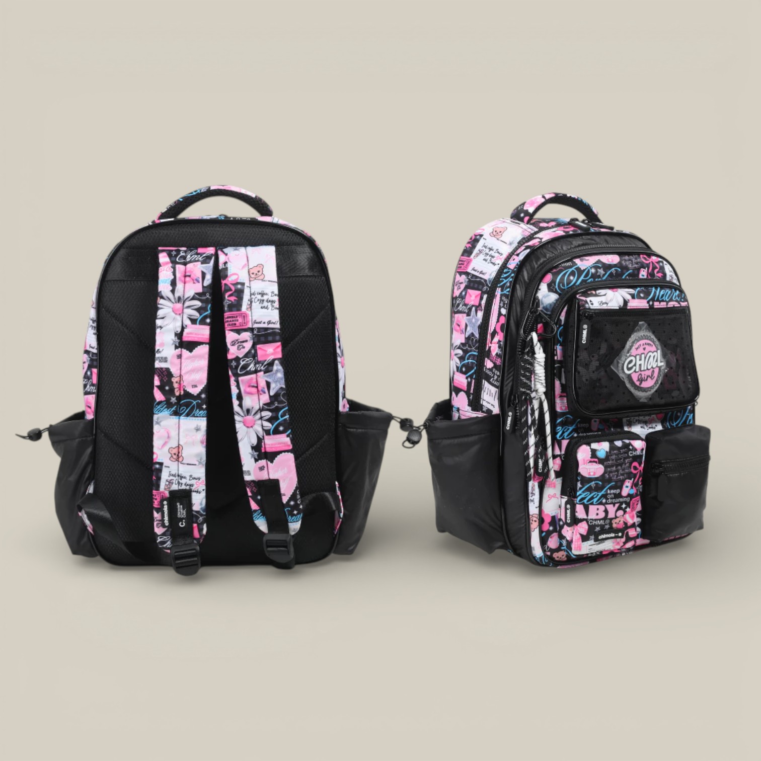 Mochila coquette espalda 17" my collection black