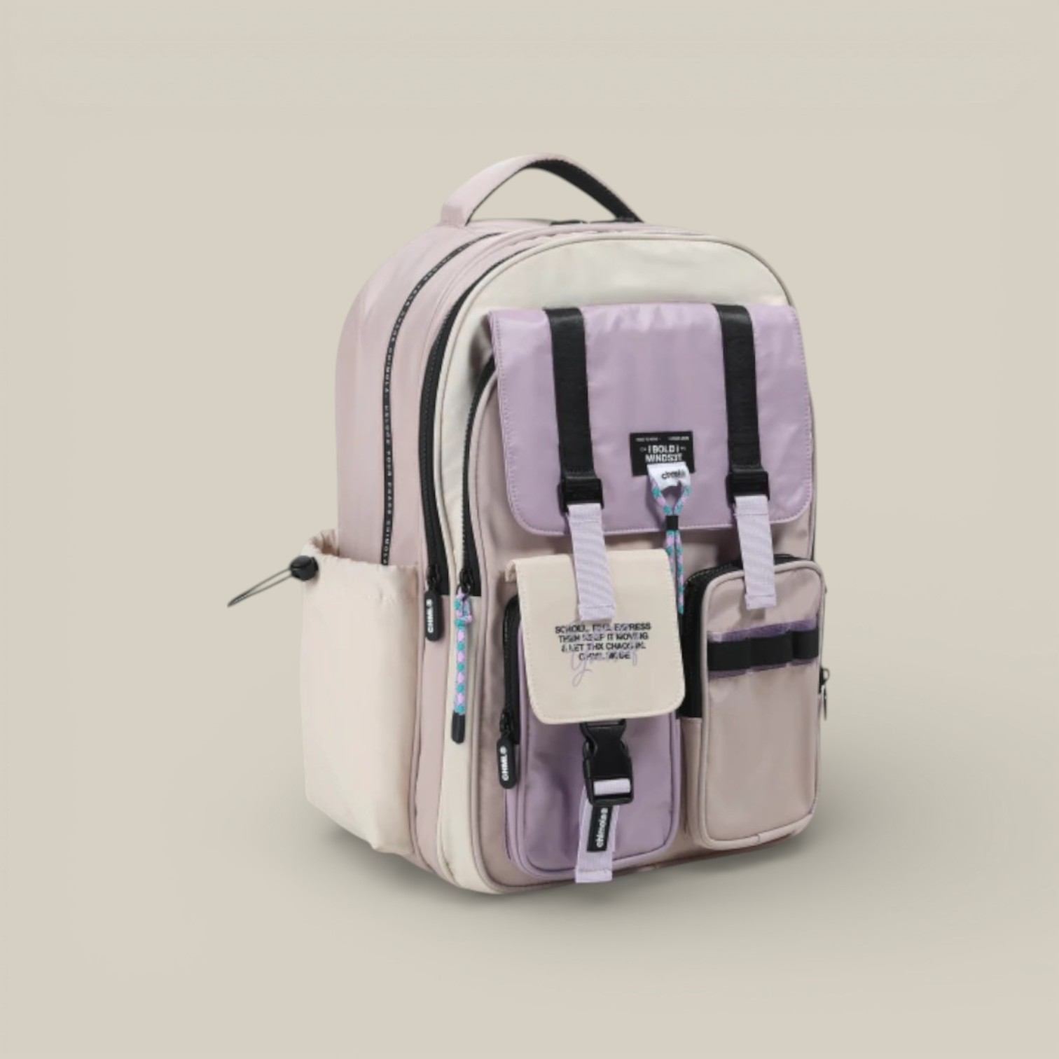 Mochila bold colorblock espalda 17" nude