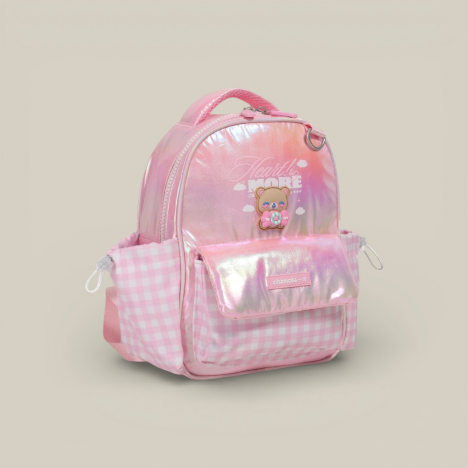 Mochila spin bear espalda 12" light pink