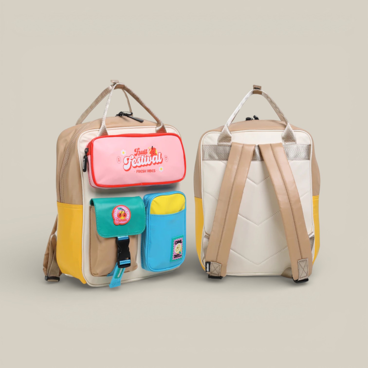 Mochila explorer colorblock camel