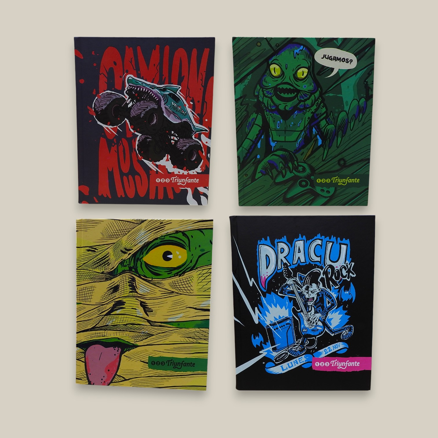 Cuaderno t/dura triunfante 123 48 hjs rayadas monstruos n.3