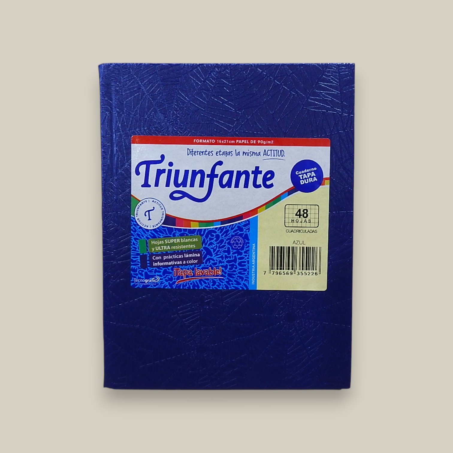 Cuaderno t/dura triunfante 48 hjs cuadriculado azul n.1