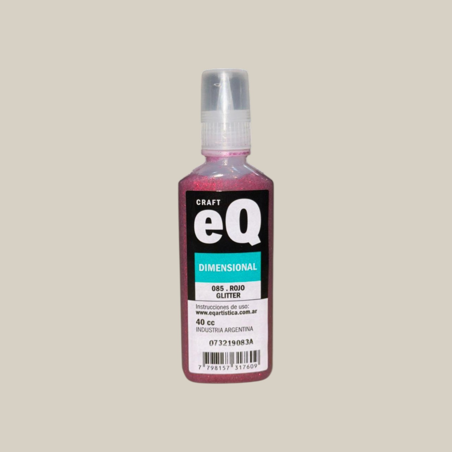 Laca Dimensional glitter rojo 40cc