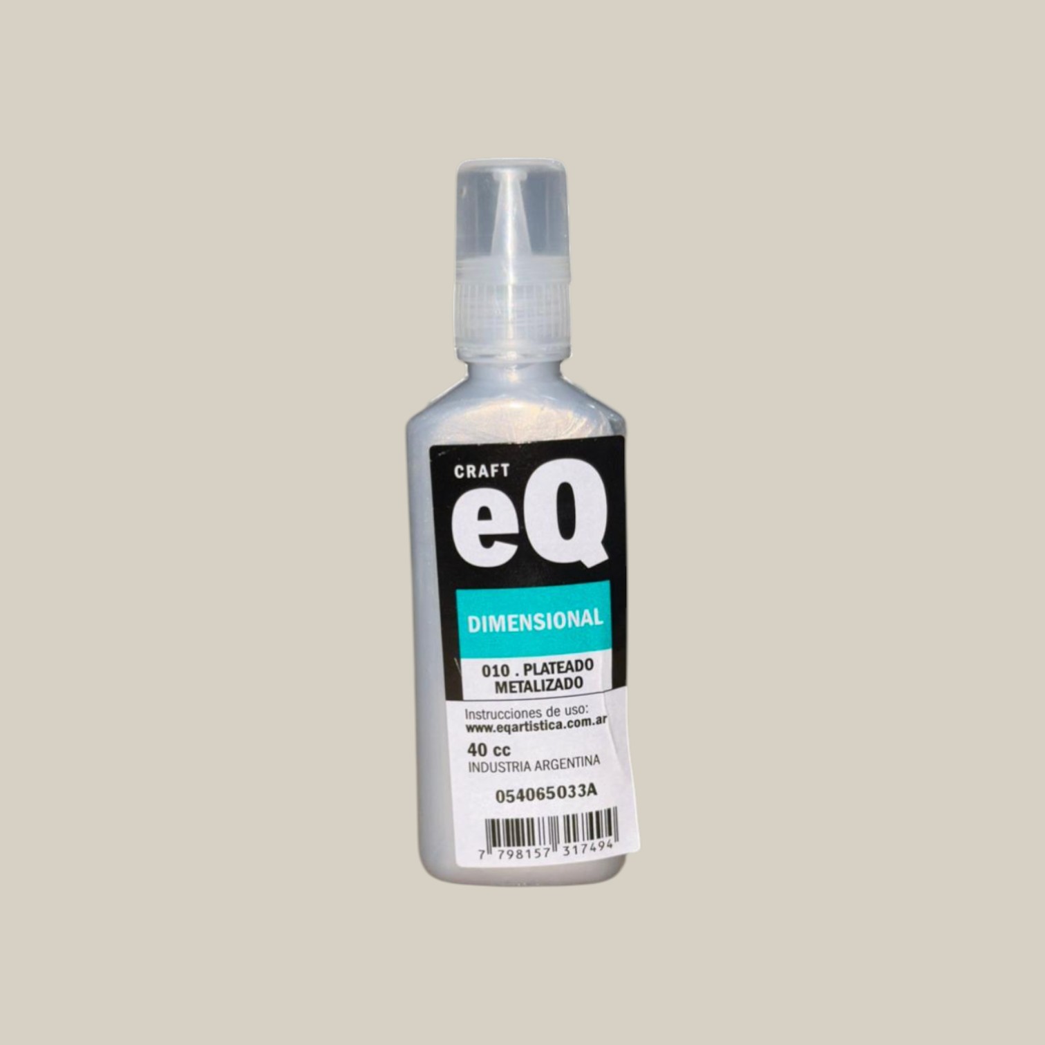 Laca dimens. metalizado plateado 40cc