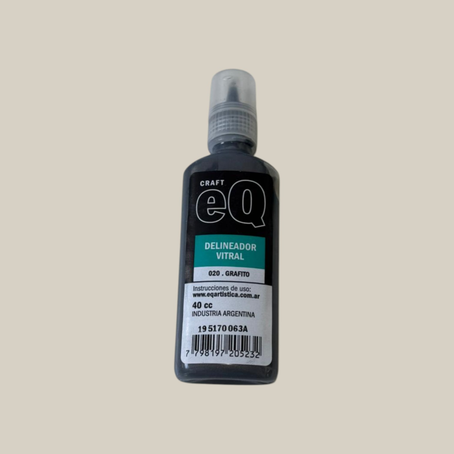 Delineador vitral al agua grafito 40ml