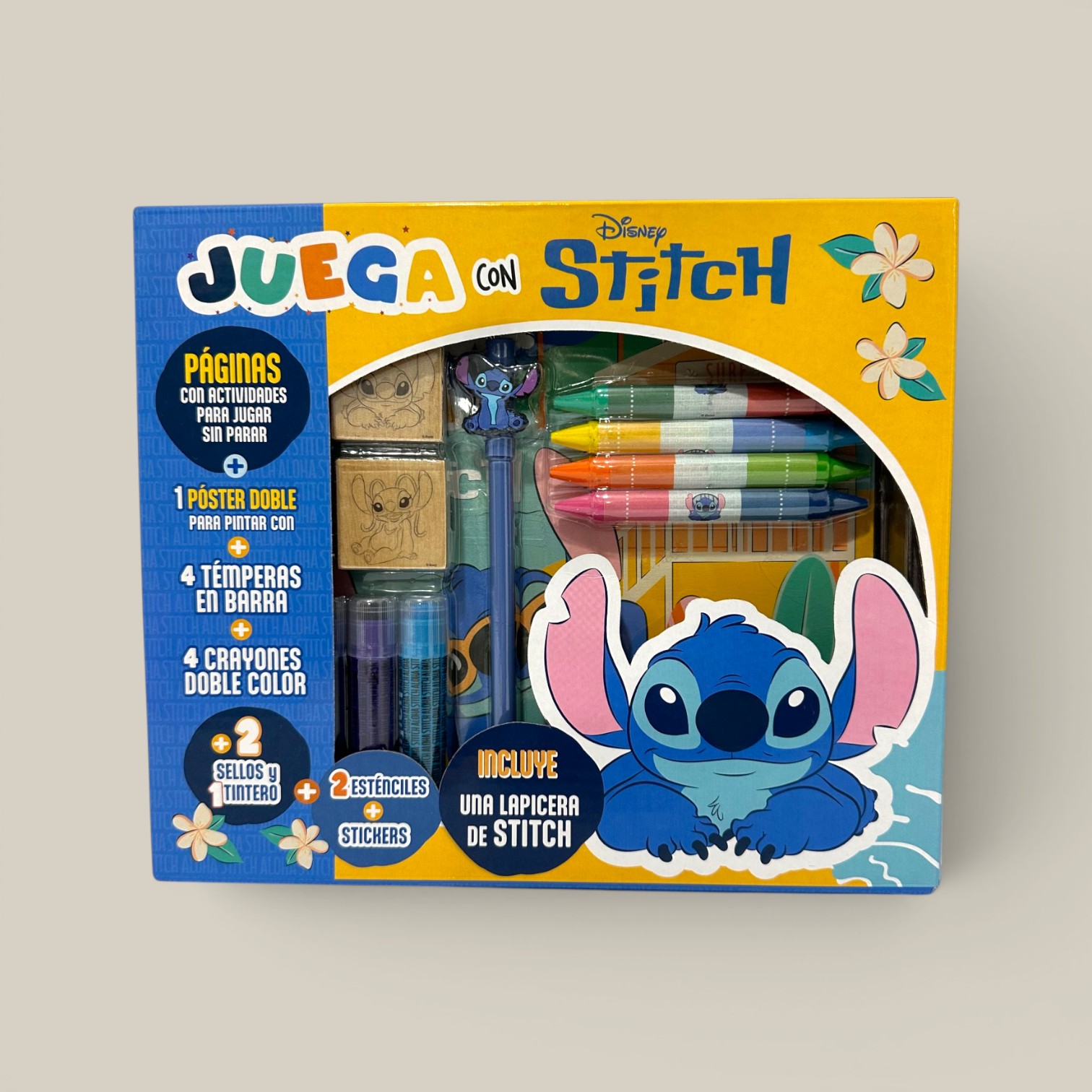 Libro de actividades juega con stitch c/accesorios