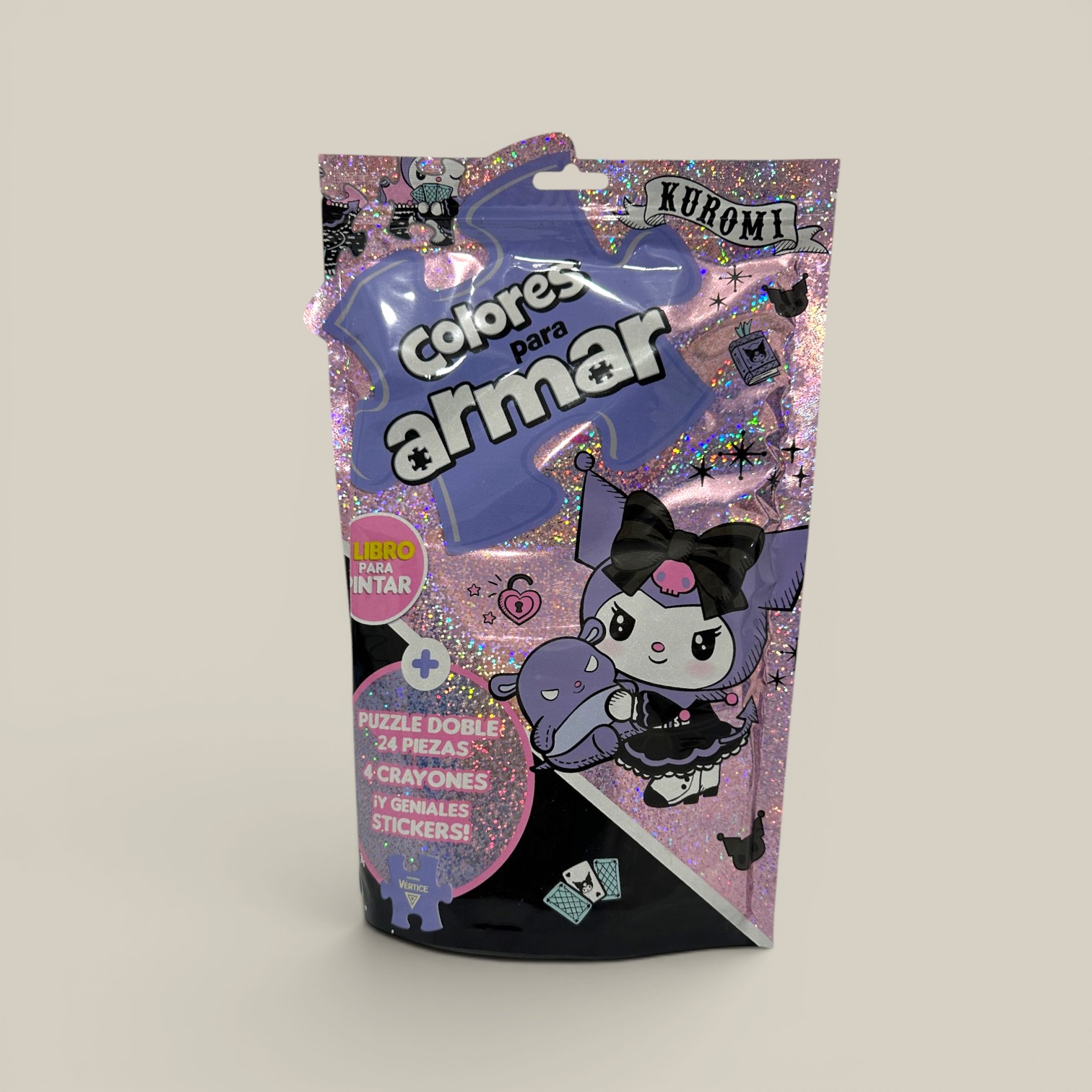 Libro p/colorear y  armar kuromi c/accesoriso