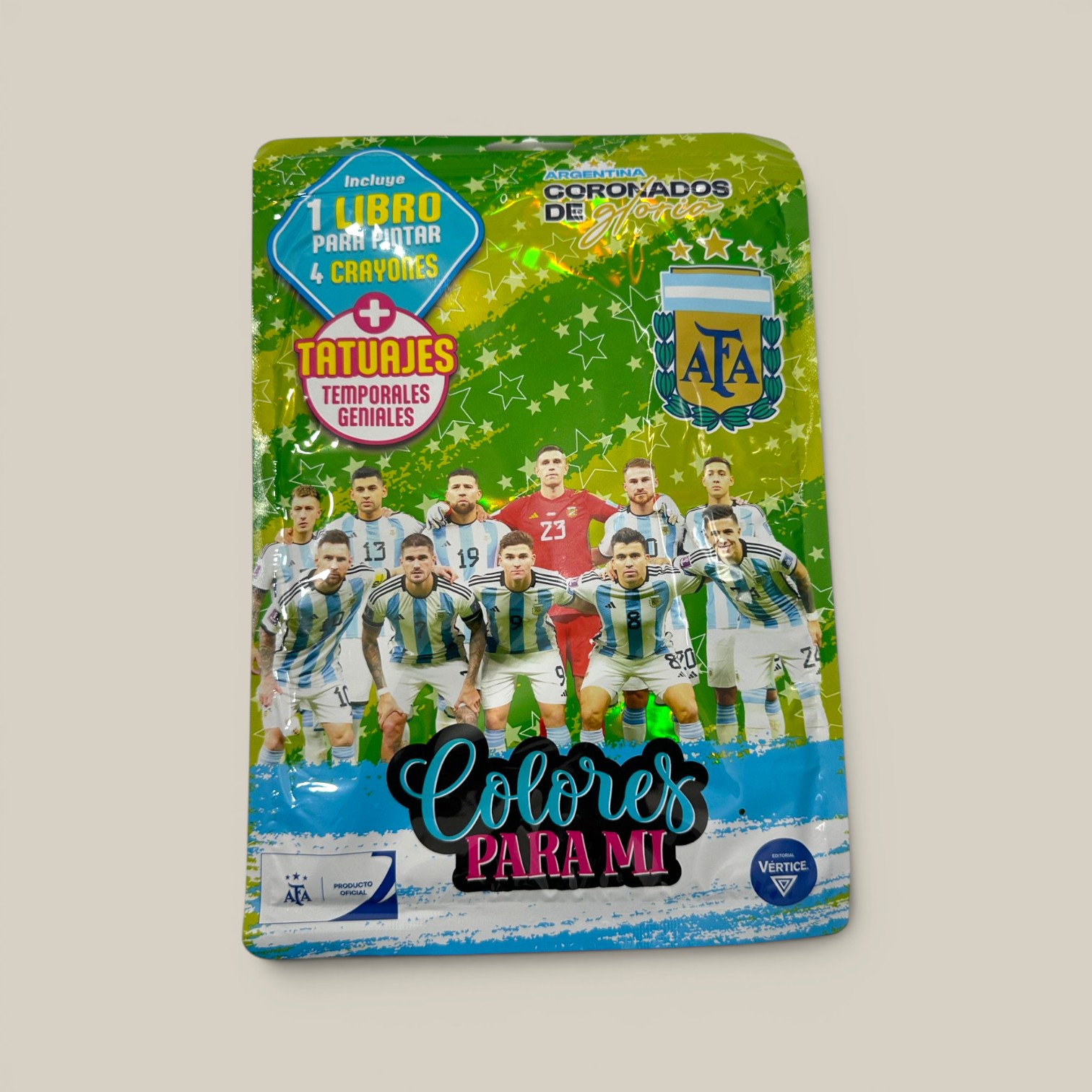 Libro p/pintar colores para mi afa c/accesorios