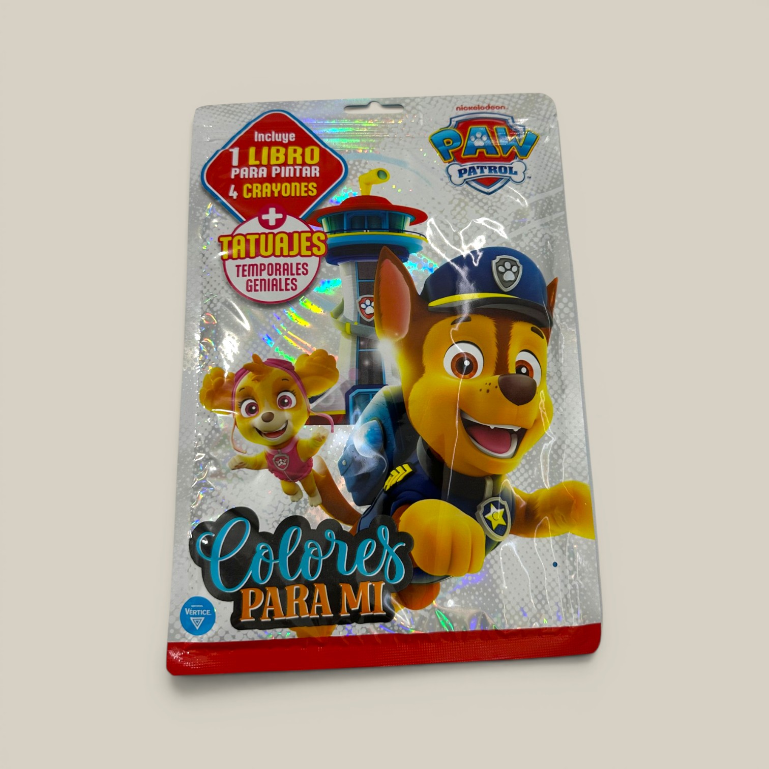 Libro p/pintar para mi paw patrol c/accesorios