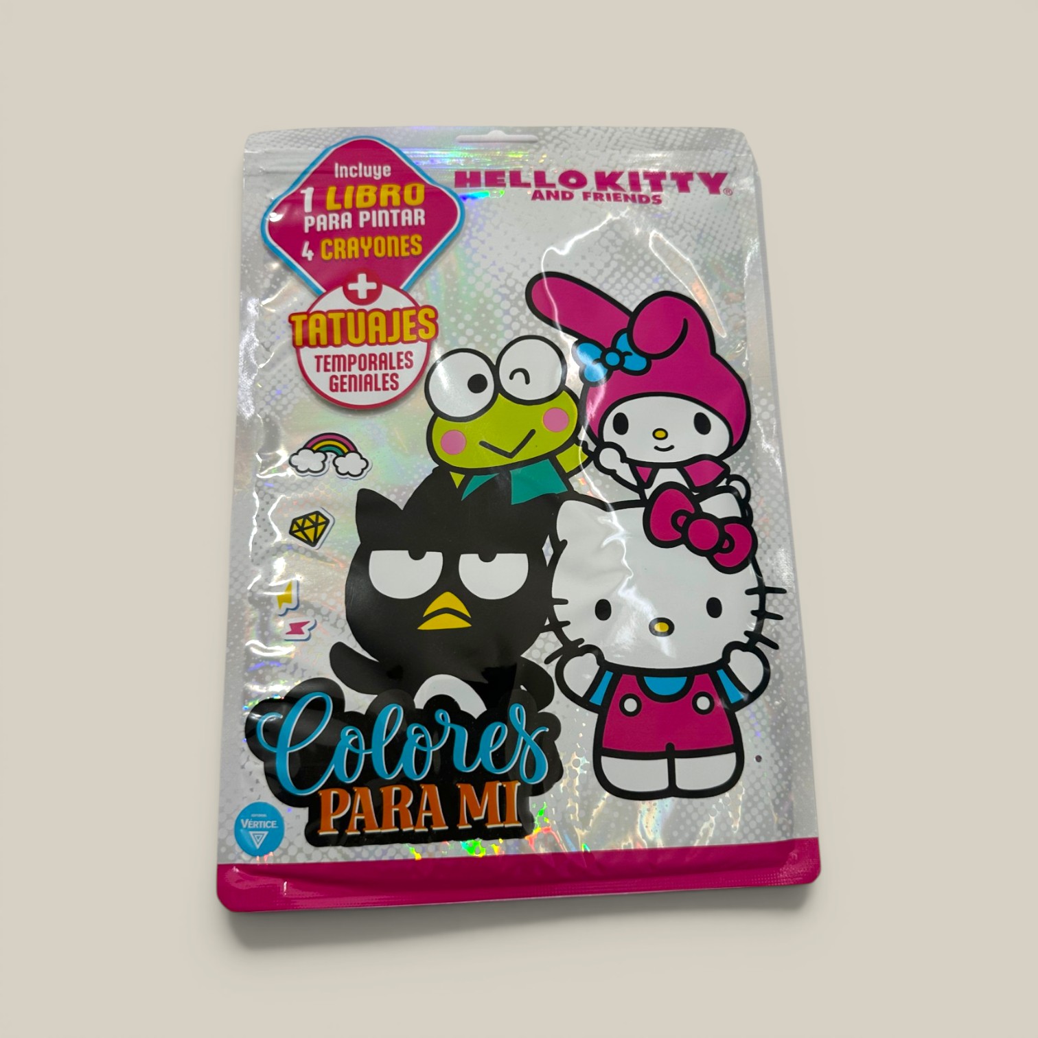 Libro p/pintar para mi hello kitty c/accesorios
