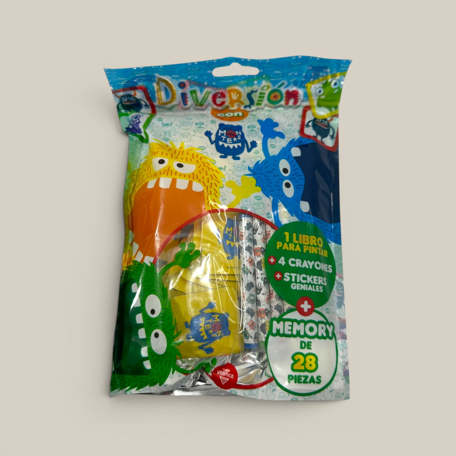 Libro p/pintar diversion con monstruos